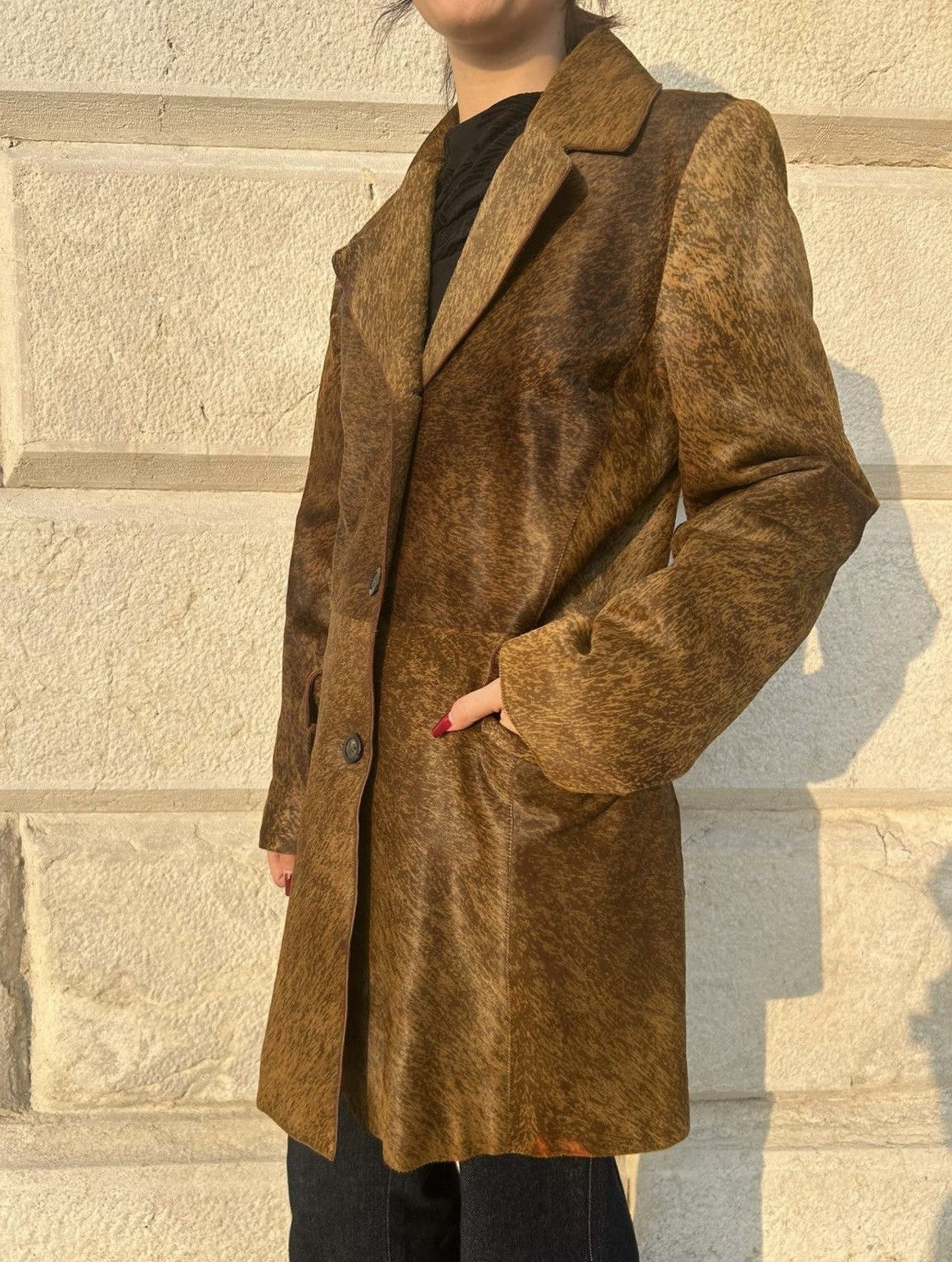 Aquascutum Iconic AQUASCUTUM Pony Skin Luxury Coat woman IT size 44 Size M / US 6-8 / IT 42-44 - 15 Thumbnail