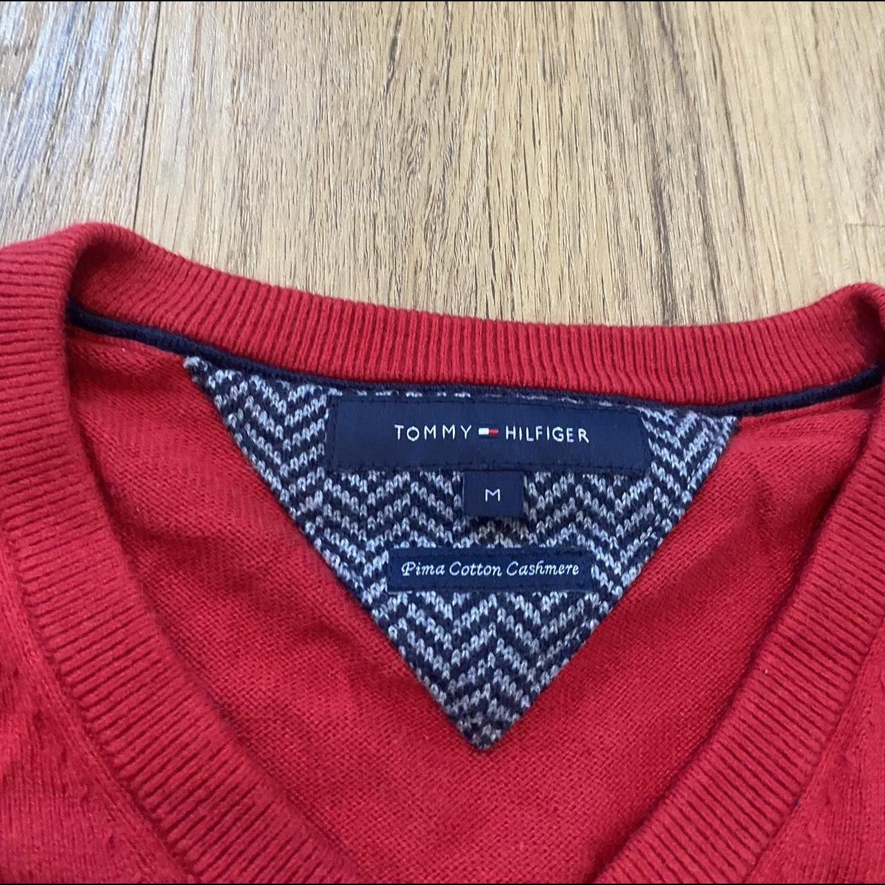 Tommy Hilfiger Red Tommy Hilfiger V neck jumper Classy Old Money Size US M / EU 48-50 / 2 - 4 Thumbnail