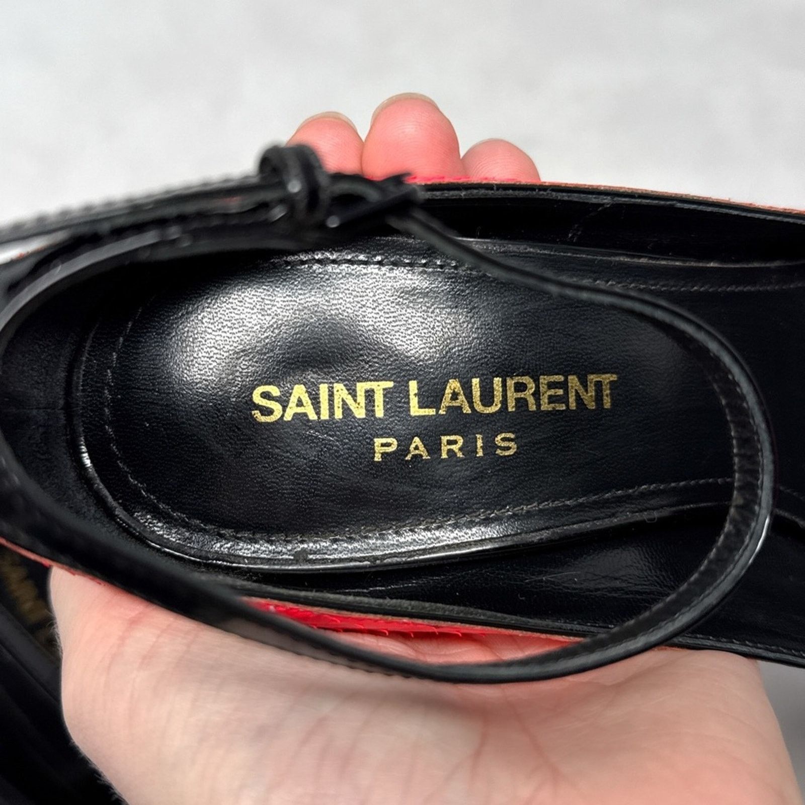 Saint Laurent Paris Saint Laurent Zoe 105 Leather Snakeskin Pointed Toe Heels Size US 6.5 / IT 36.5 - 9 Thumbnail