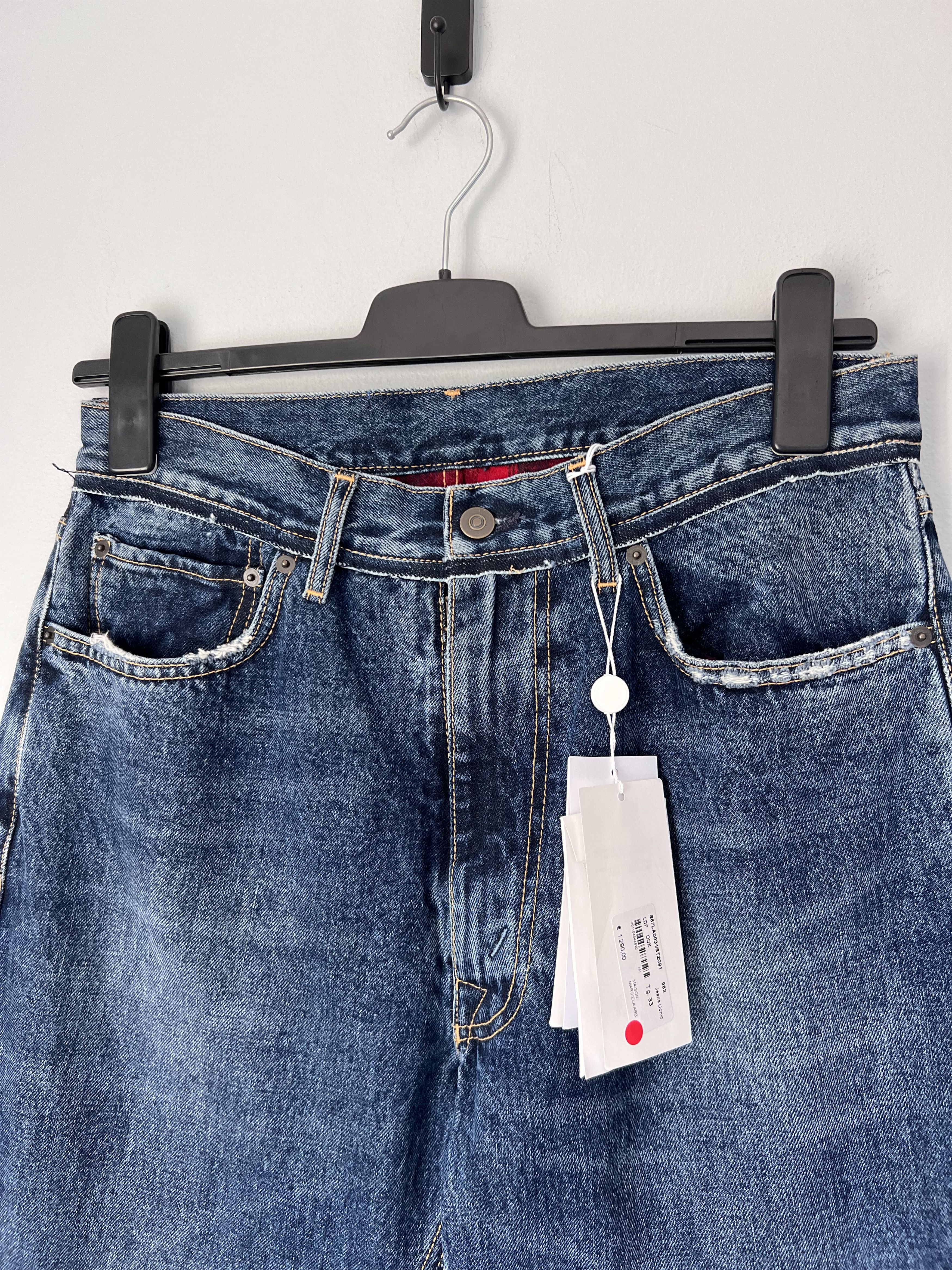 Maison Margiela × Pendleton Maison Margiela Pendleton Yoke Distressed Jeans in Indigo Size US 33 - 2 Thumbnail