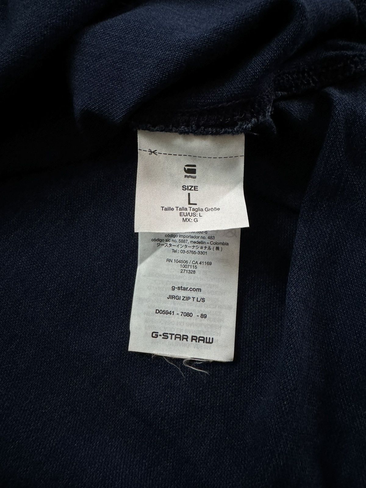 G-Star G-Star RAW Jirgi Zip Navy Long Sleeve Size US L / EU 52-54 / 3 - 7 Thumbnail