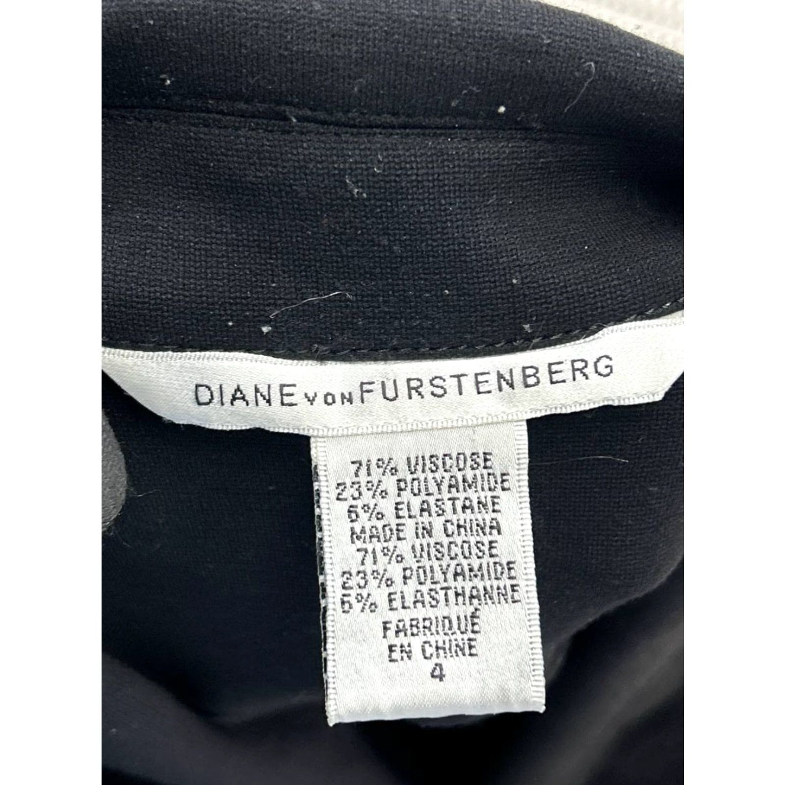 Diane von Furstenberg Diane von Furstenberg Blazer Womens 4 Black Stretch Flap Pockets Formal Jacket Benign Size S / US 4 / IT 40 - 7 Thumbnail