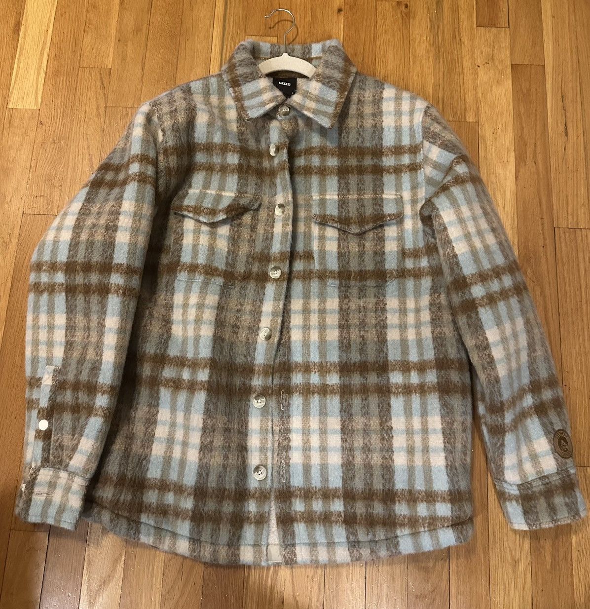 Kith Kith Patchwork Wool Coaches Jacket - Nocturnal, Size