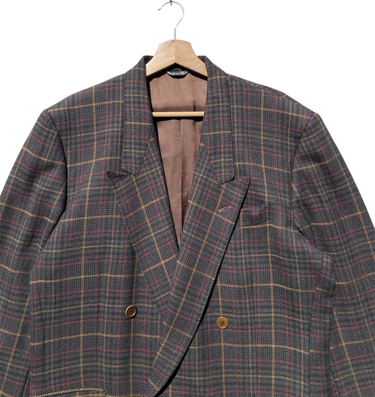 Junko Shimada 🔥Accept Binding Offer🔥Junko Koshino Wool Brown Plaid Blazer Size US L / EU 52-54 / 3 - 4 Thumbnail