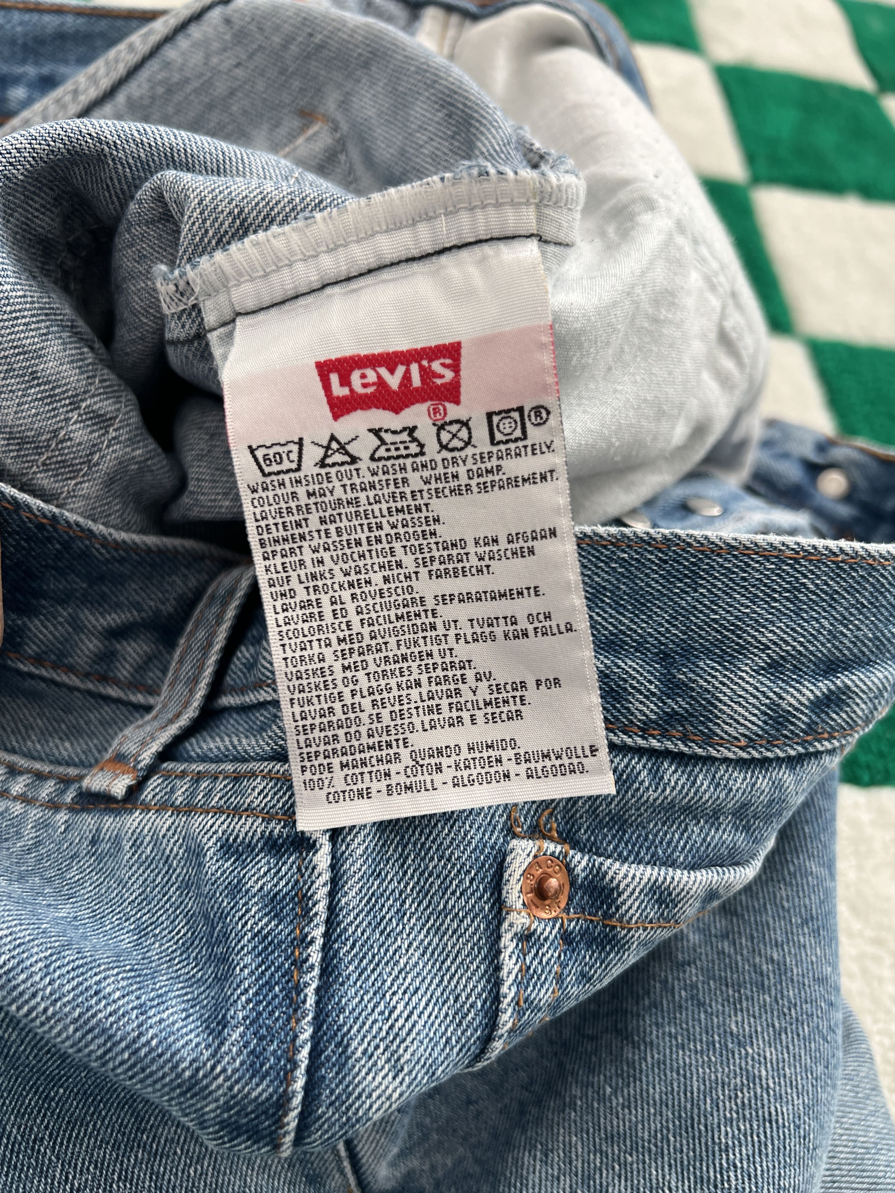 Levi's Vintage 90s Levis 501 Denim Jeans 36x34 Size US 36 / EU 52 - 13 Thumbnail