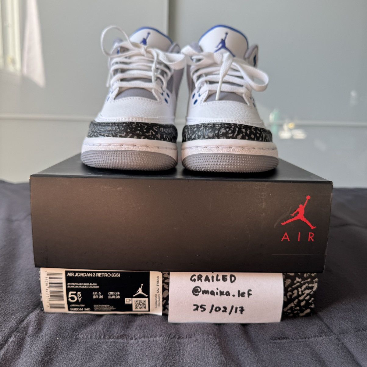 Jordan Brand × Nike Air Jordan 3 Retro “Racer Blue” GS Size US 5.5 / EU 38 - 10 Thumbnail