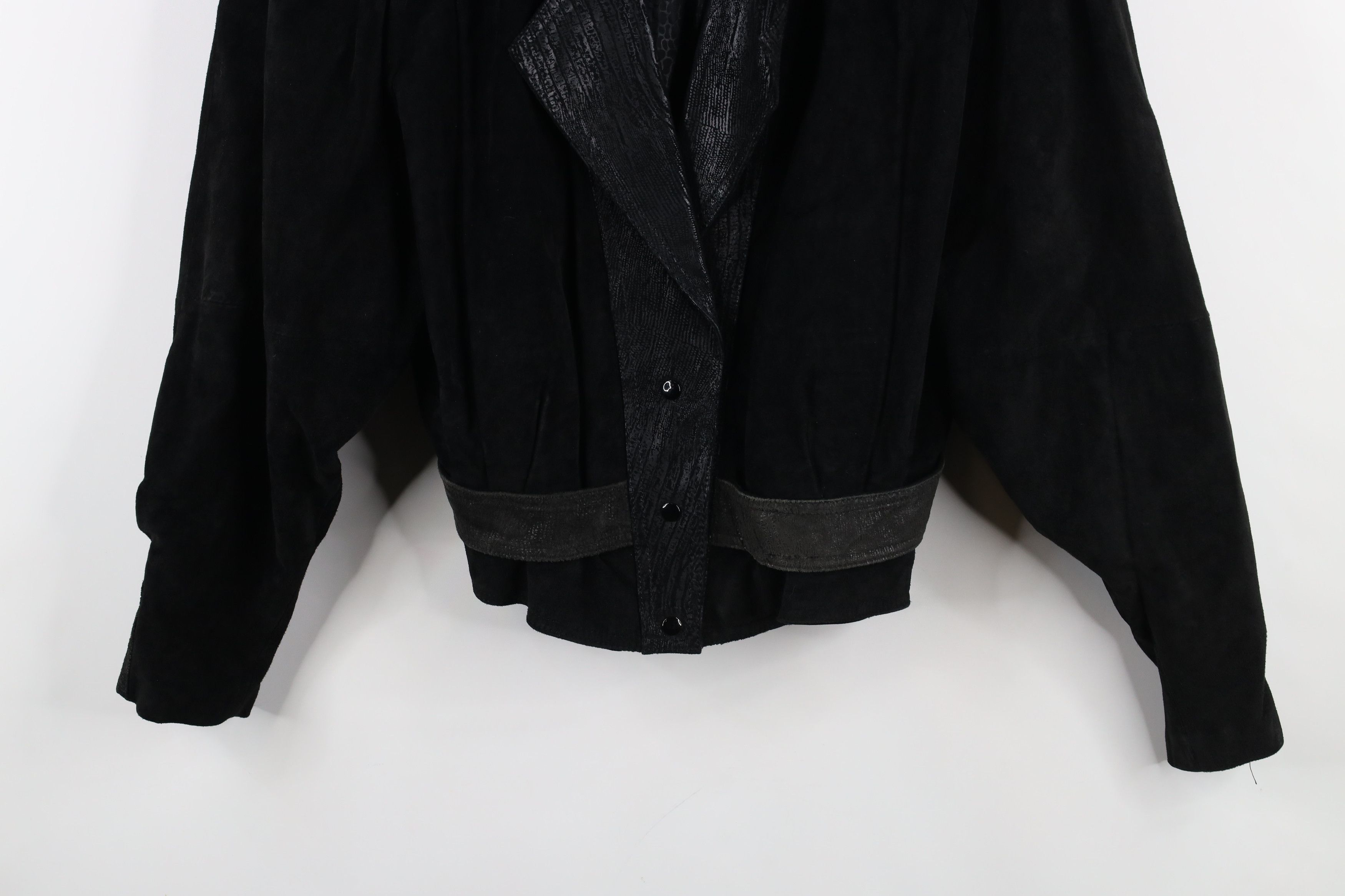 Vintage Vintage 80s 90s Streetwear Cropped Suede Leather Jacket Size M / US 6-8 / IT 42-44 - 3 Thumbnail