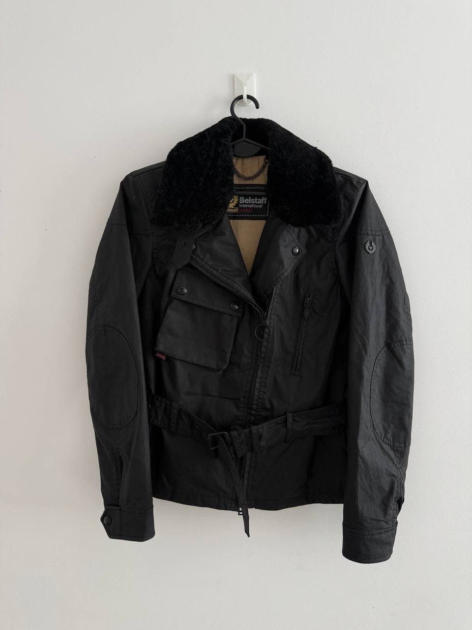 Belstaff Belstaff Black Wax Asymmetric Avant Garde Japanese Jacket Size XS / US 0-2 / IT 36-38 - 1 Thumbnail