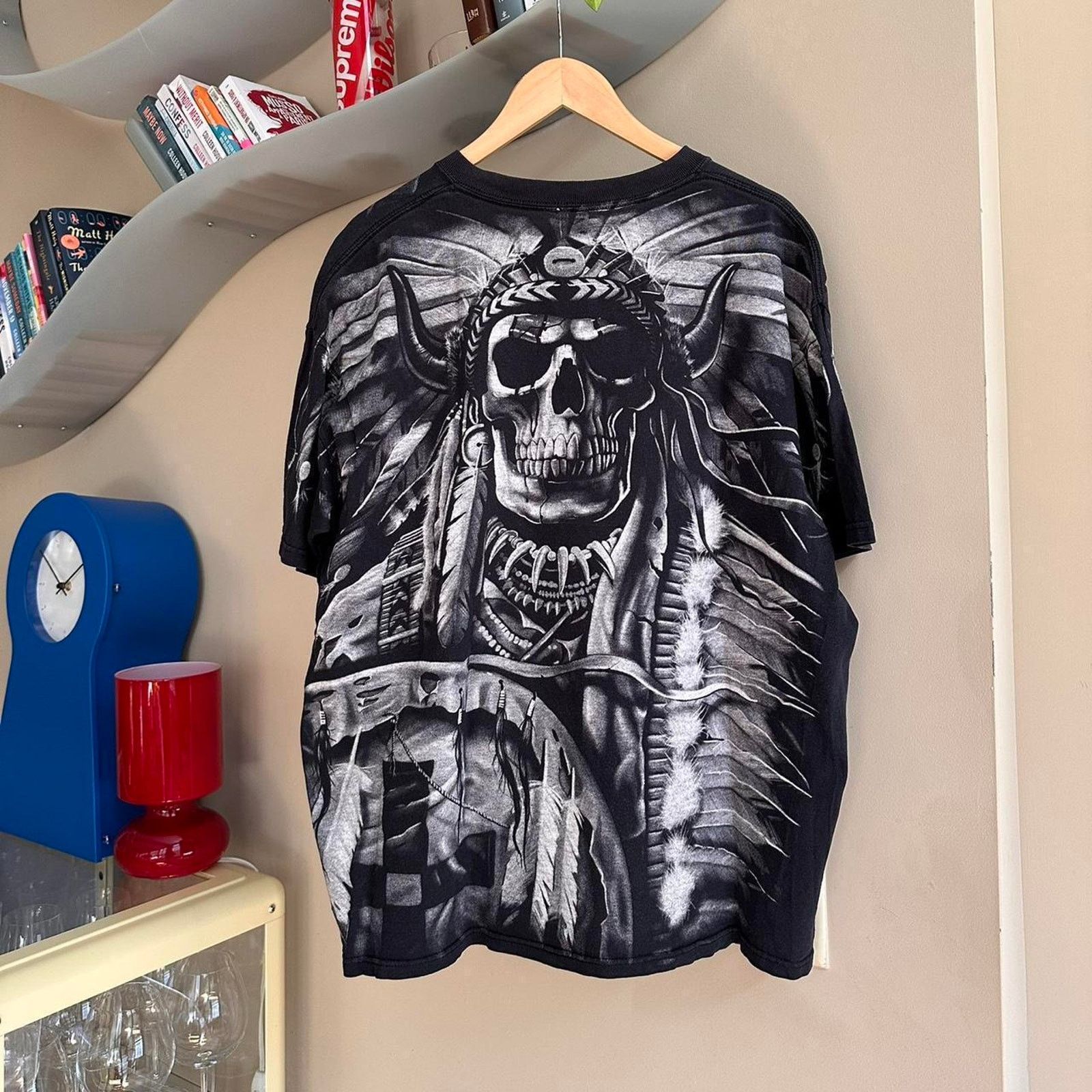 Liquid Blue × Vintage Vintage Skeleton AOP Liquid Blue Shirt Size US XL / EU 56 / 4 - 4 Thumbnail