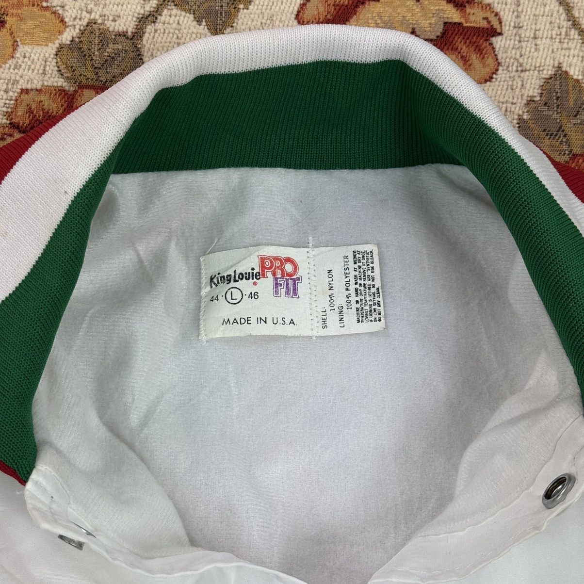 Vintage King Louie Golf Club Pro Fit Nylon White Bomber Jacket 80s Size US L / EU 52-54 / 3 - 8 Thumbnail