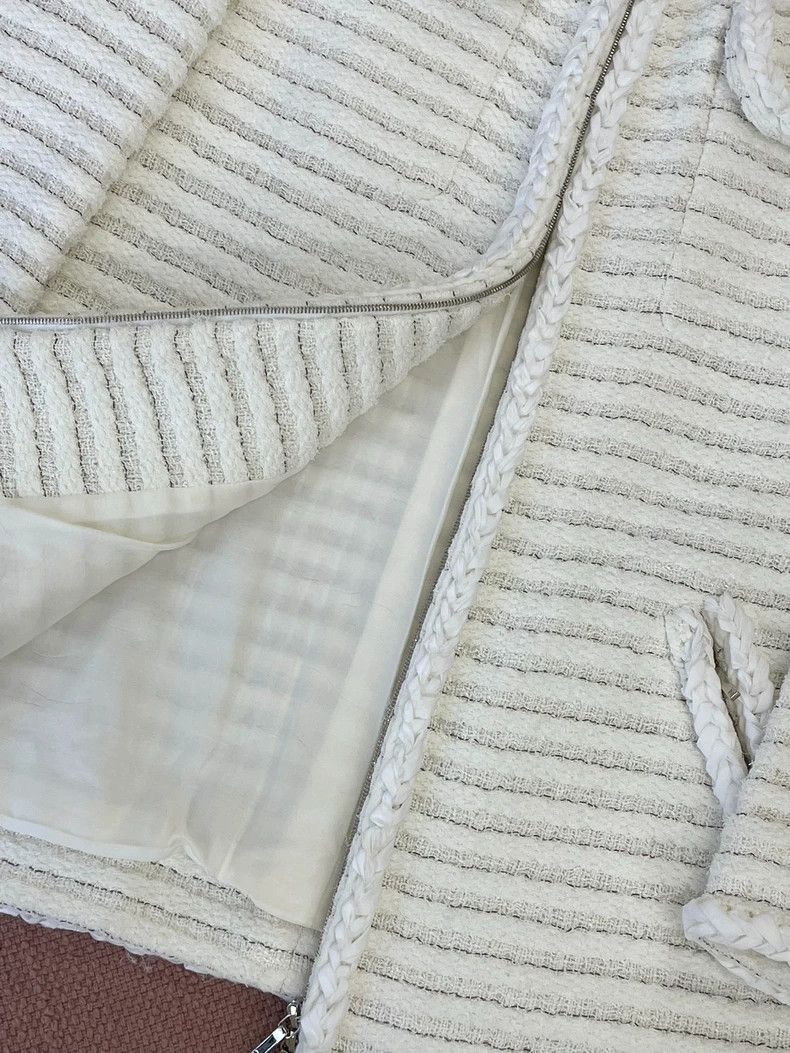 Chanel Chanel Cruise series white stand-up collar jacket Size XS / US 0-2 / IT 36-38 - 4 Thumbnail