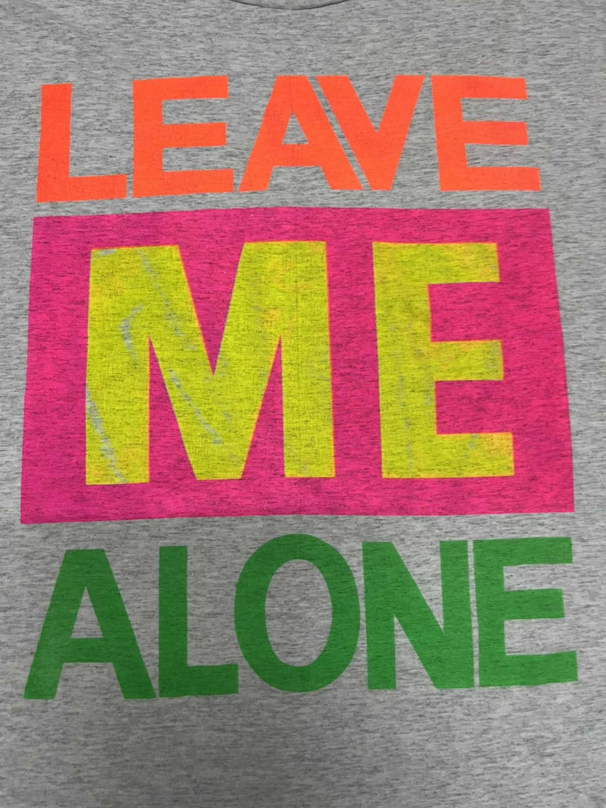 Vintage 💥True Vintage LEAVE ME ALONE Wording Tee Size US XL / EU 56 / 4 - 5 Thumbnail