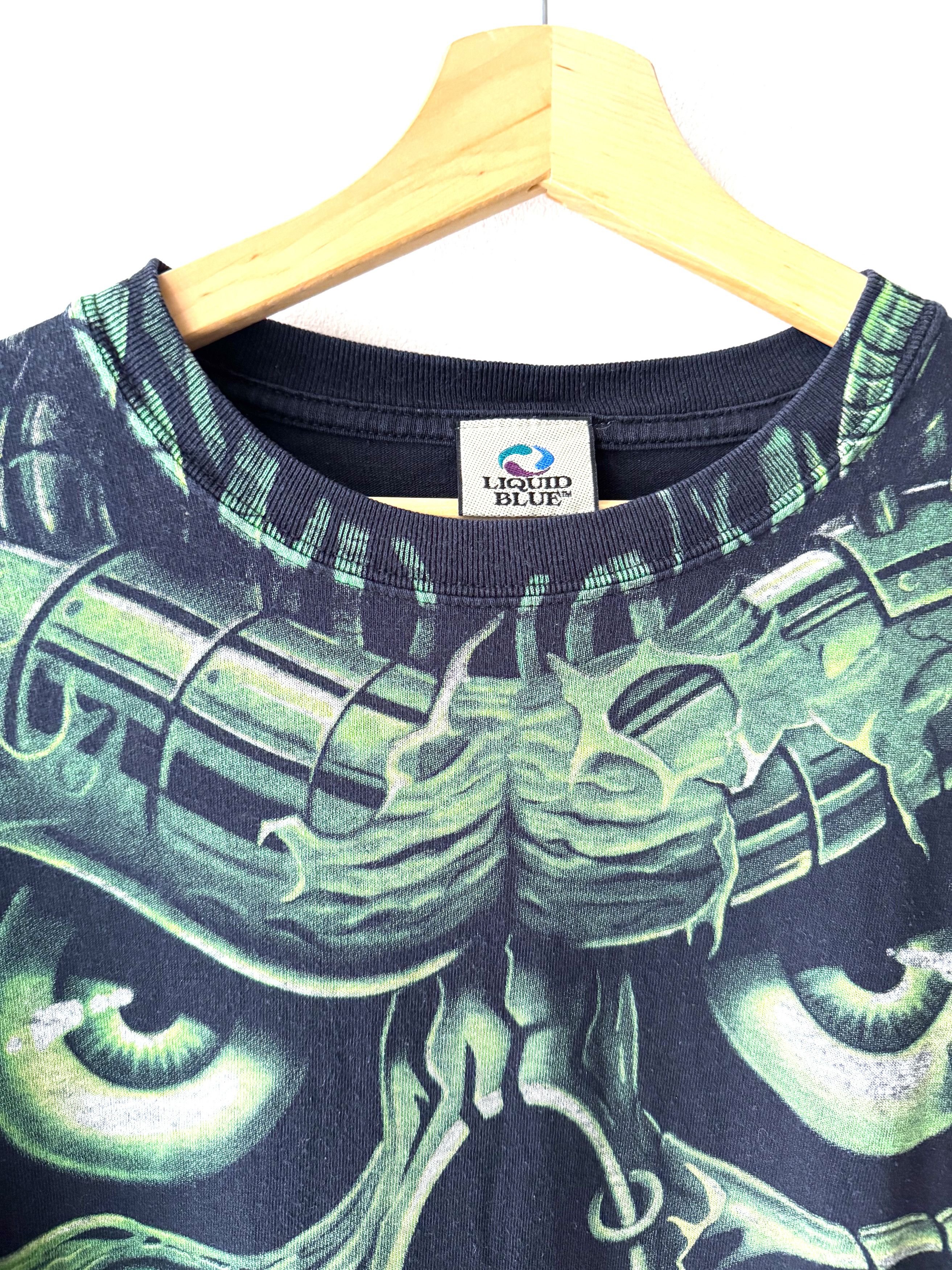 Liquid Blue Vintage Liquid Blue Travis Scott Giant Skull T-Shirt SZ XL Size US XL / EU 56 / 4 - 3 Thumbnail