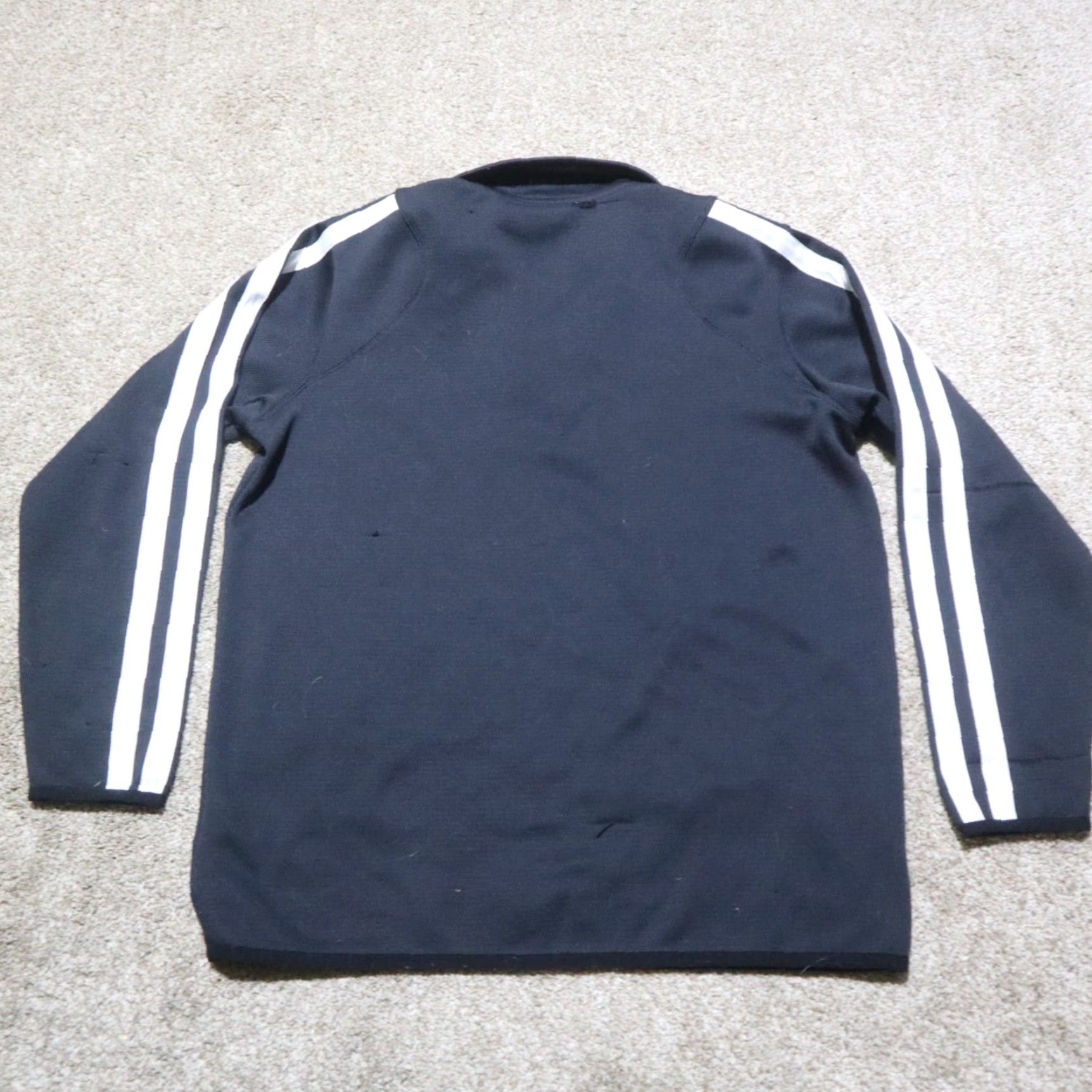 Adidas Adidas Sweater Shirt Mens XL Black White Stripe 1/4 Zippered Track Multicolor Pullover Size US XL / EU 56 / 4 - 8 Thumbnail