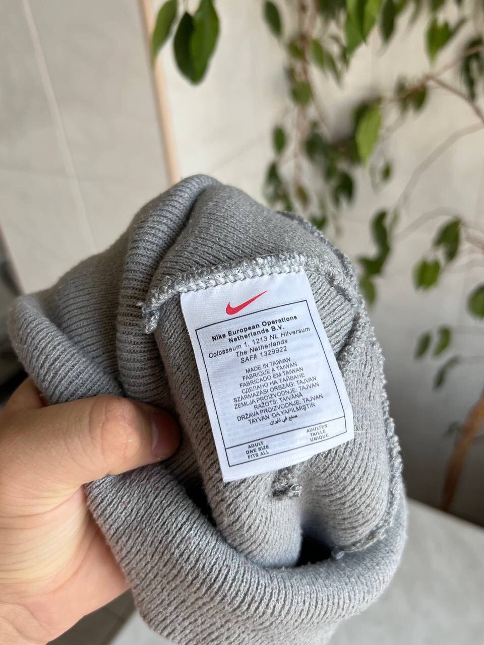 Nike × Vintage Vintage Nike 90s Drill Graphite Beanie Hat Embroidery Swoosh Size ONE SIZE - 4 Thumbnail