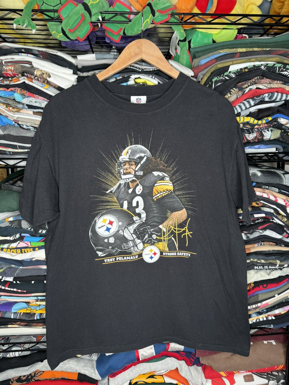 NFL × Vintage Pittsburgh Steelers Troy Polamalu NFL Team Apparel Tee Size US L / EU 52-54 / 3 - 1 Thumbnail