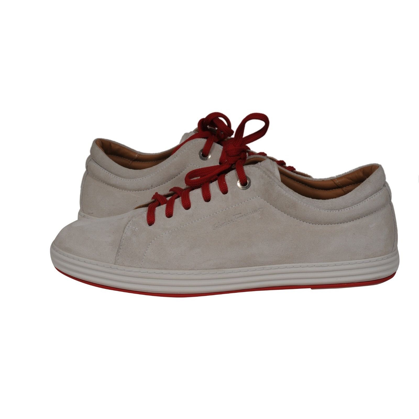 Salvatore Ferragamo Low Top Sneakers Beige - 02599 Size US 11 / EU 44 - 9 Thumbnail
