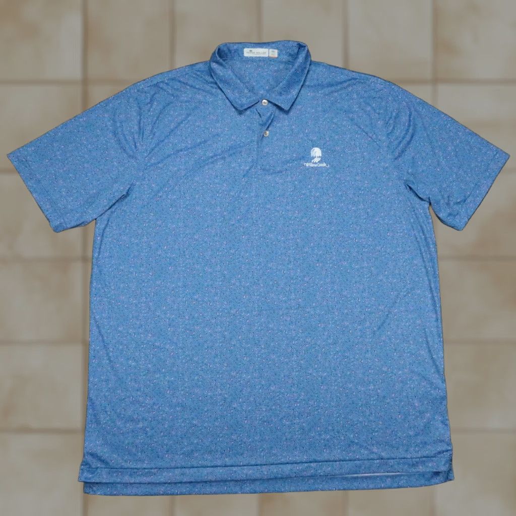 Peter Millar New title: Peter Millar Shirt Mens XXL Blue Featherweight Printed Citrus Performance Polo - Pre-Owned - Athletic Size US XXL / EU 58 / 5 - 1 Thumbnail
