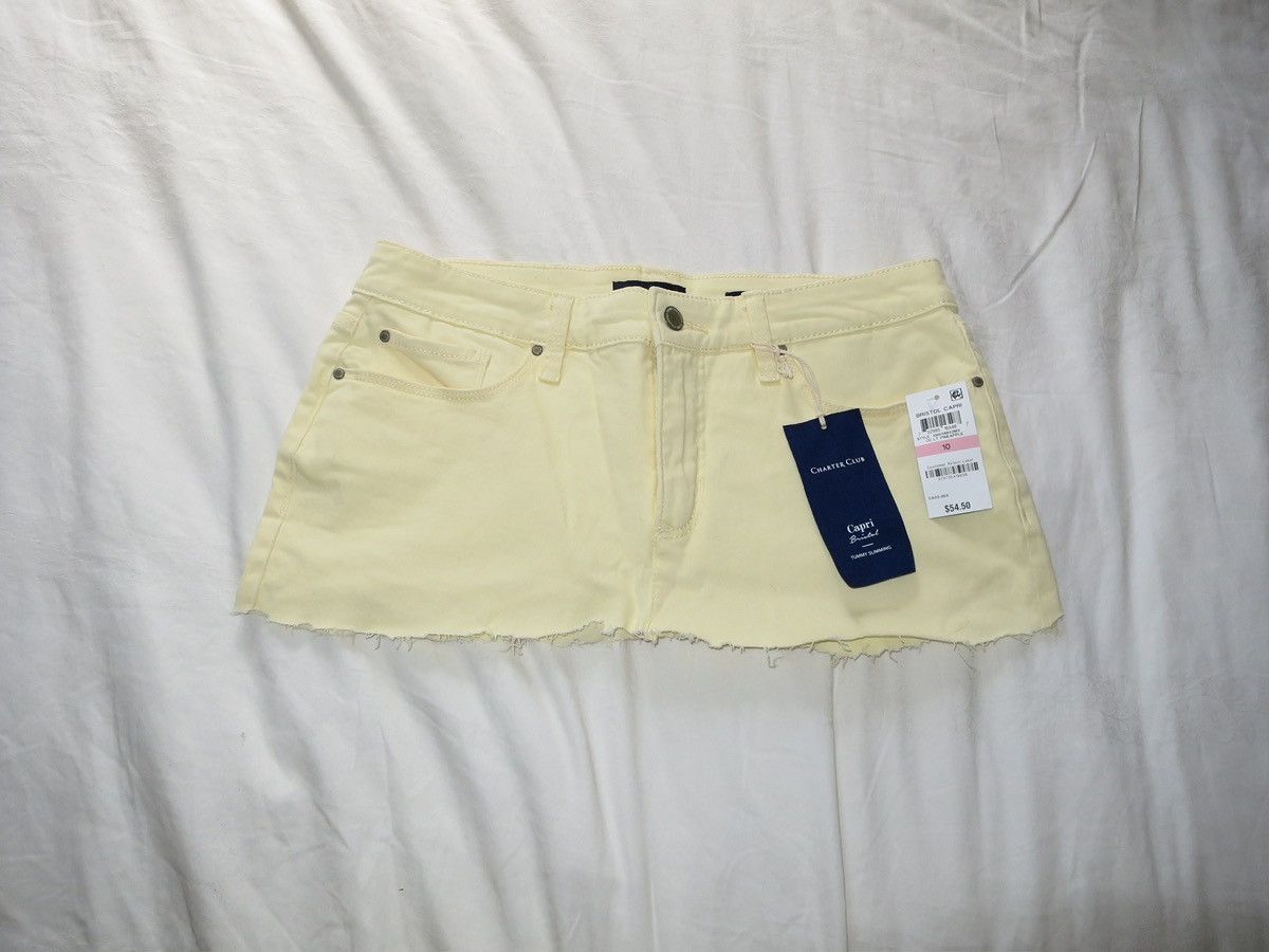 Abercrombie & Fitch pastel yellow denim mini skirt Size 30" / US 8 / IT 44 - 8 Thumbnail