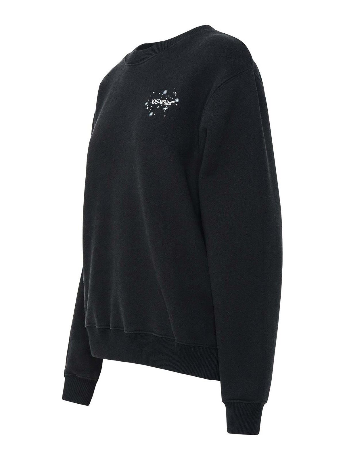 Off-White o1gr1nt0425 Bling Stars Arrow Reg Crewneck Sweatshirt Black Size XS / US 0-2 / IT 36-38 - 3 Thumbnail