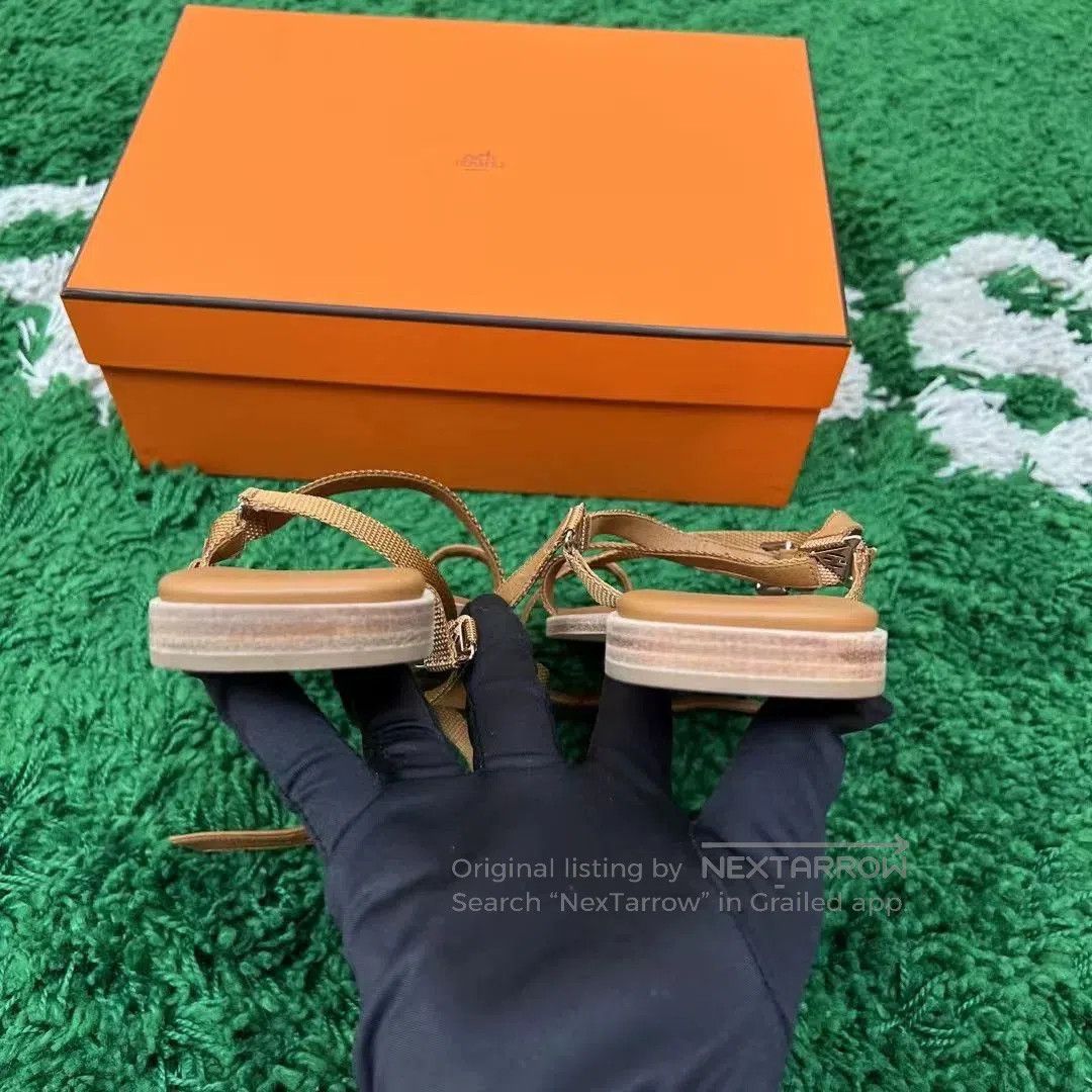 Hermes Hermes Roman Strappy Sandals. Size US 7 / IT 37 - 3 Thumbnail