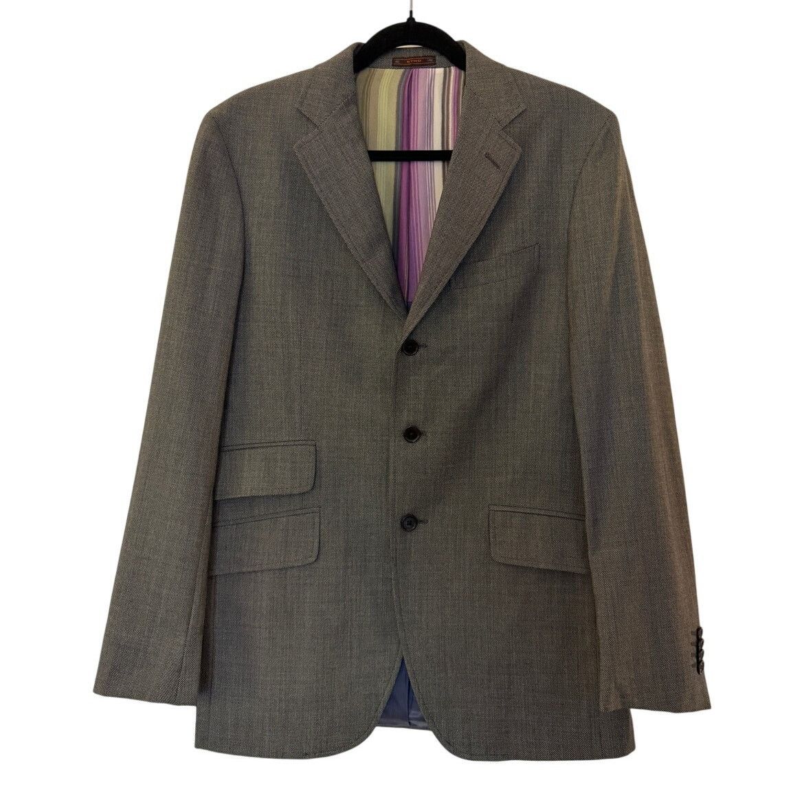 Etro Etro Grey Wool Blazer Size 48R - 1 Thumbnail