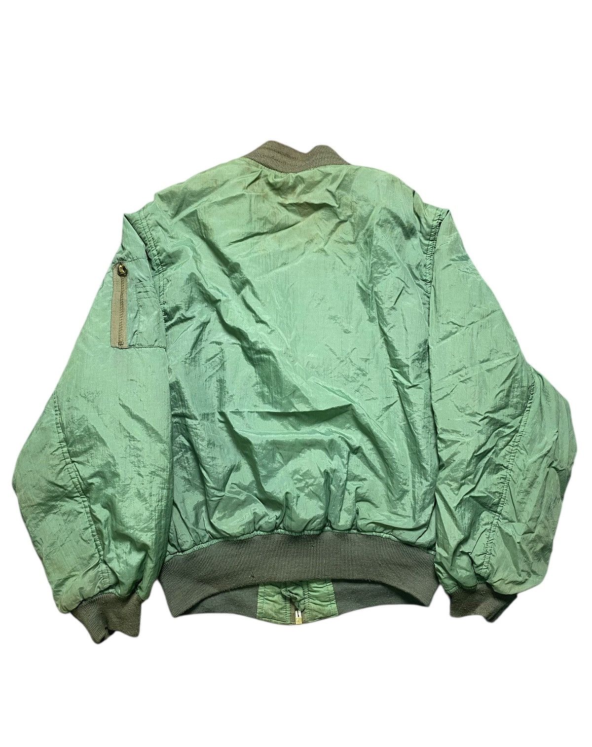 Edwin VINTAGE BOMBER JACKET EDWIN ZIPPER GREEN ARMY Size US XL / EU 56 / 4 - 9 Thumbnail