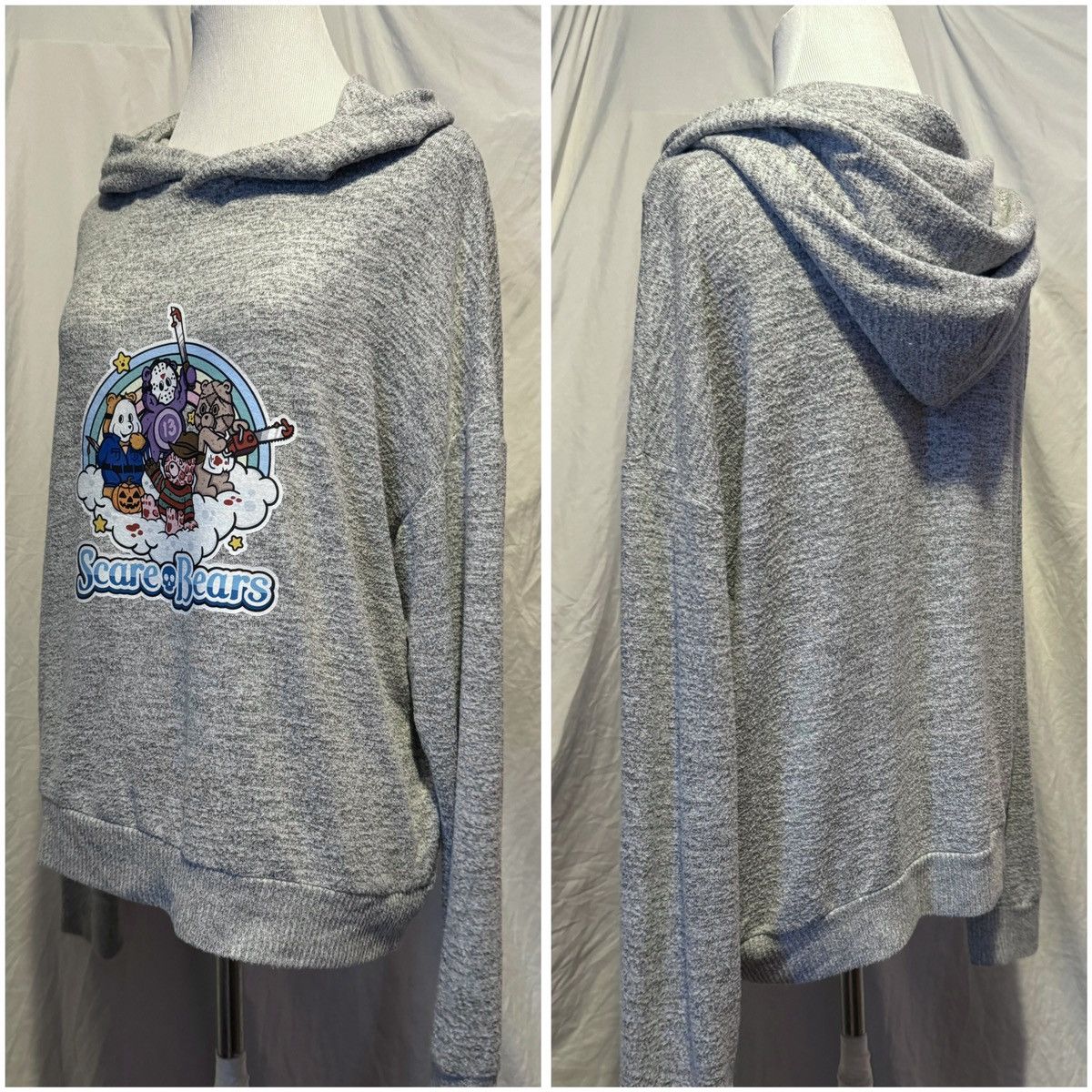 Gap Scare Bears, Upcycled, Retro, Knit Oversize Lounge Hoodie Size M / US 6-8 / IT 42-44 - 4 Thumbnail