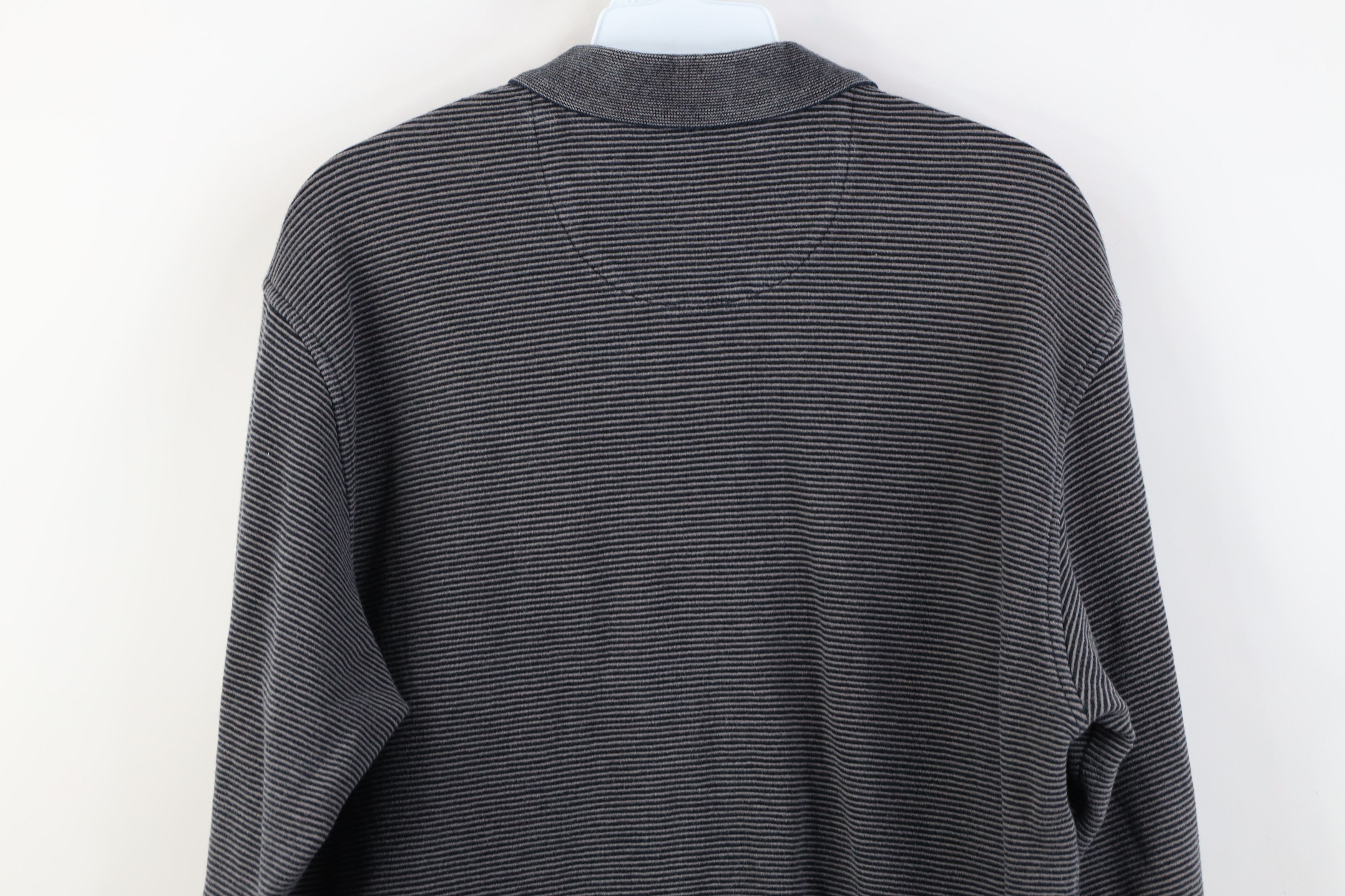 Vintage Vintage 90s Streetwear Ribbed Knit Long Sleeve Rugby Polo Size US M / EU 48-50 / 2 - 10 Thumbnail