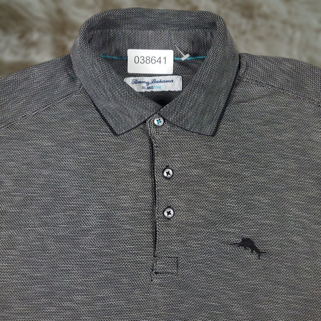 Tommy Bahama VINTAGE Tommy Bahama Polo Shirt Mens Medium Gray Marlin Short Sleeve Polo Mens Medium Gray Marlin Sports Classic Size US M / EU 48-50 / 2 - 1 Thumbnail