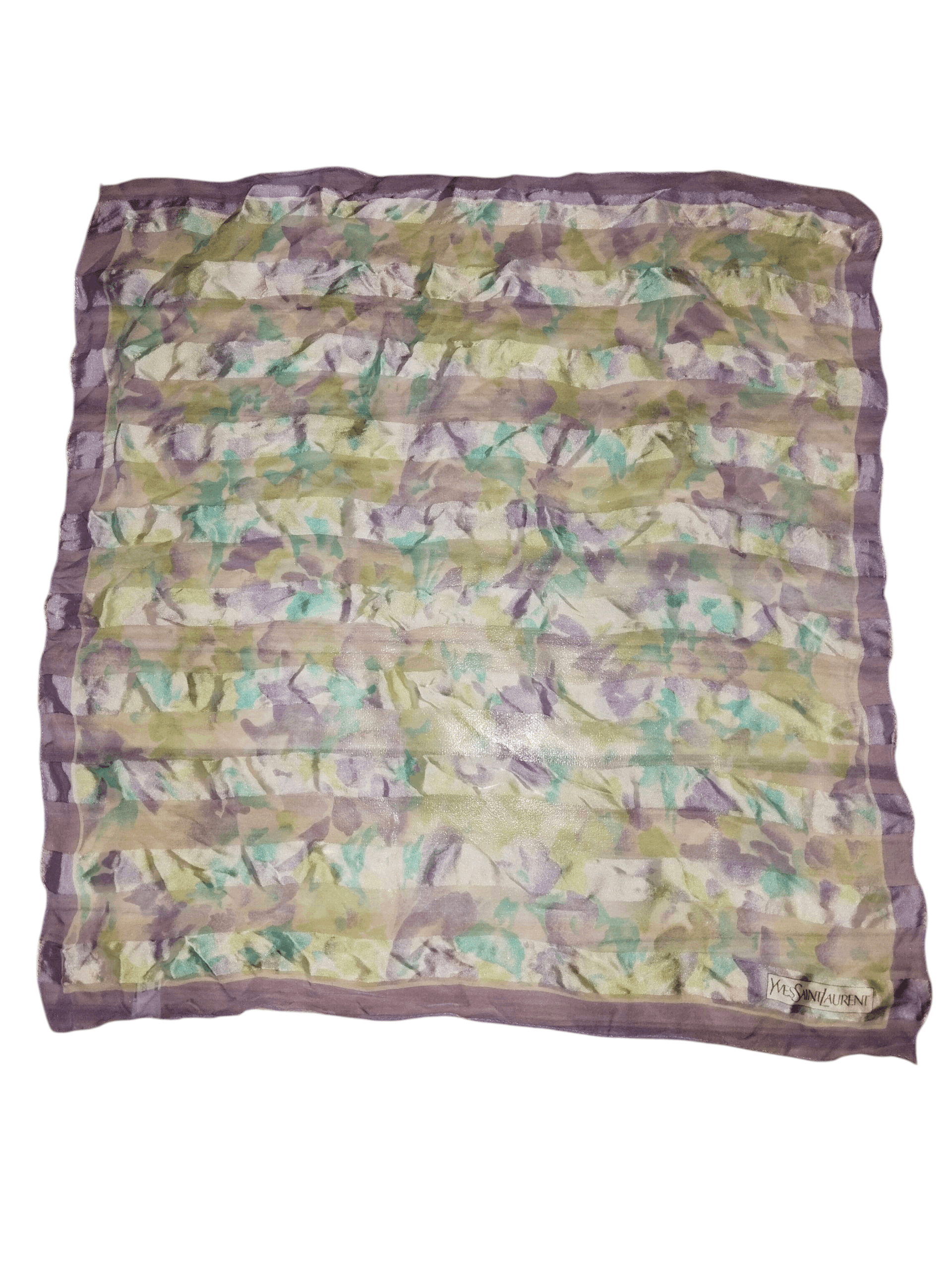 Yves Saint Laurent YVES SAINT LAURENT Floral Scarf Size ONE SIZE - 1 Thumbnail