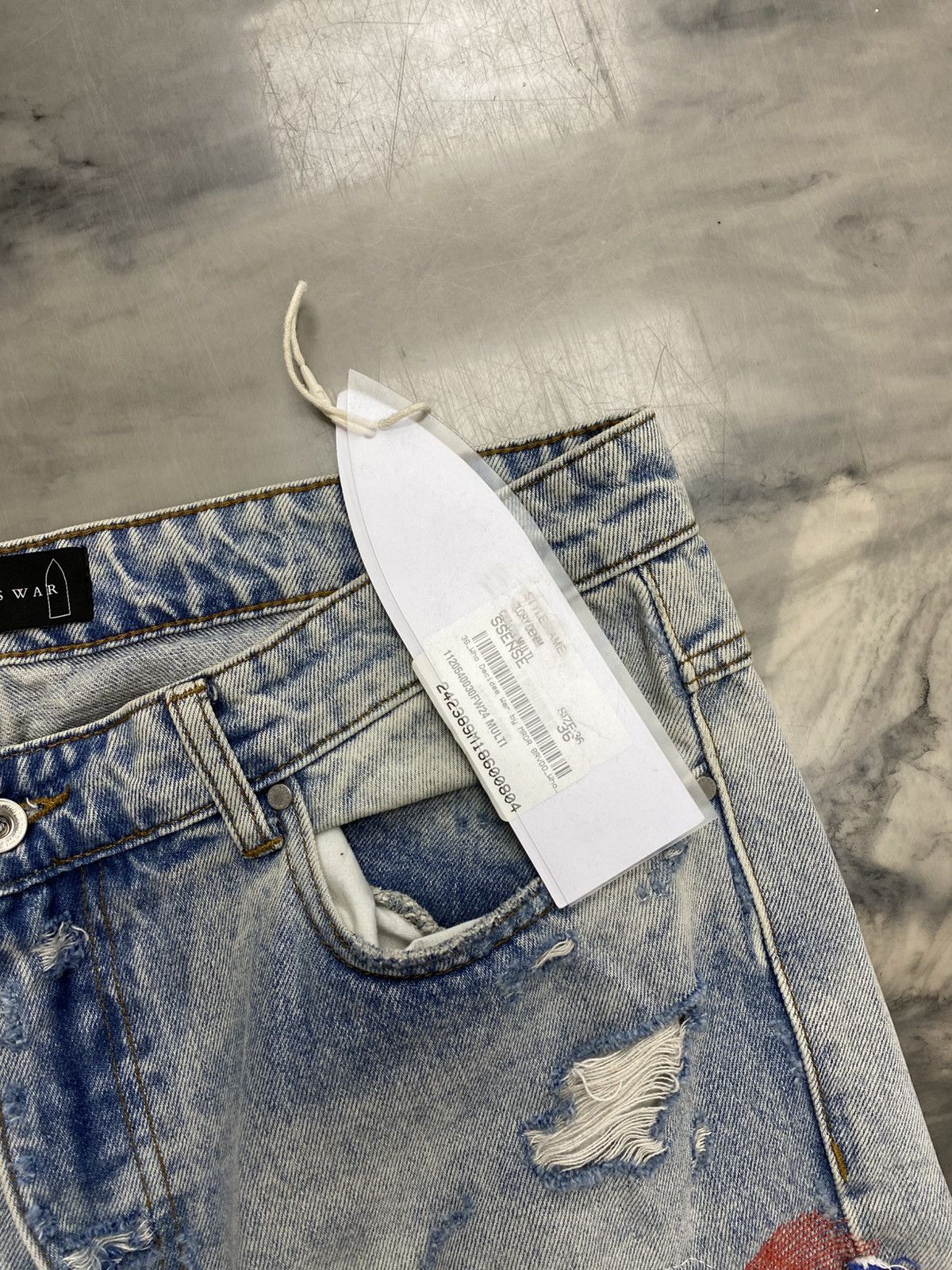 Who Decides War Who Decides War stained glass denim jeans 36 authentic Size US 36 / EU 52 - 8 Thumbnail