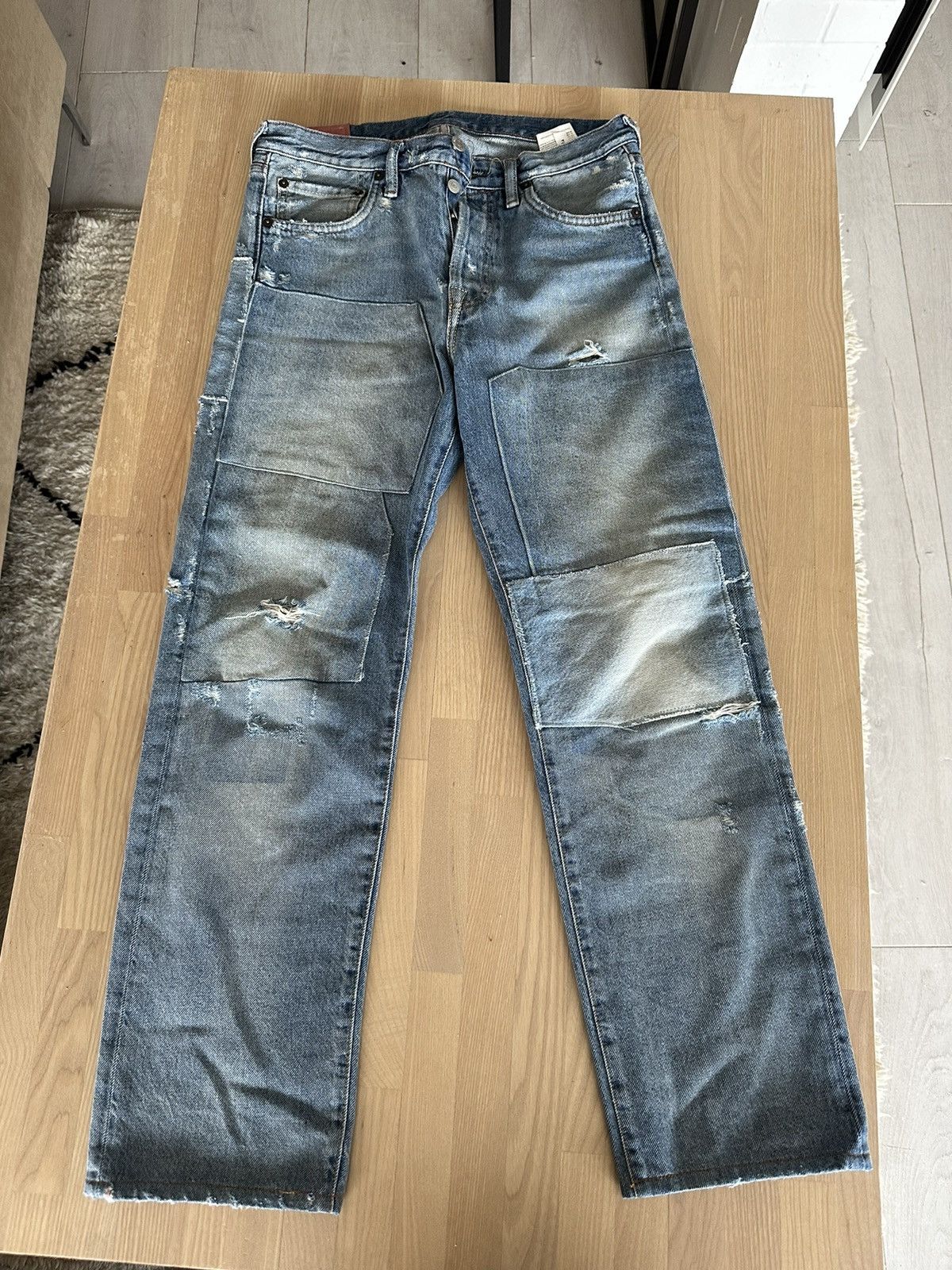 image of Acne Studio X Blakonst Jeans in Blue, Men's (Size 29)