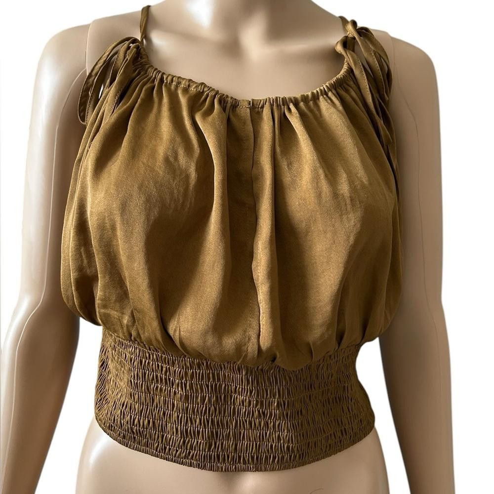 Forever 21 Forever 21 Mustard Yellow Satin Cami Top Size S / US 4 / IT 40 - 2 Thumbnail