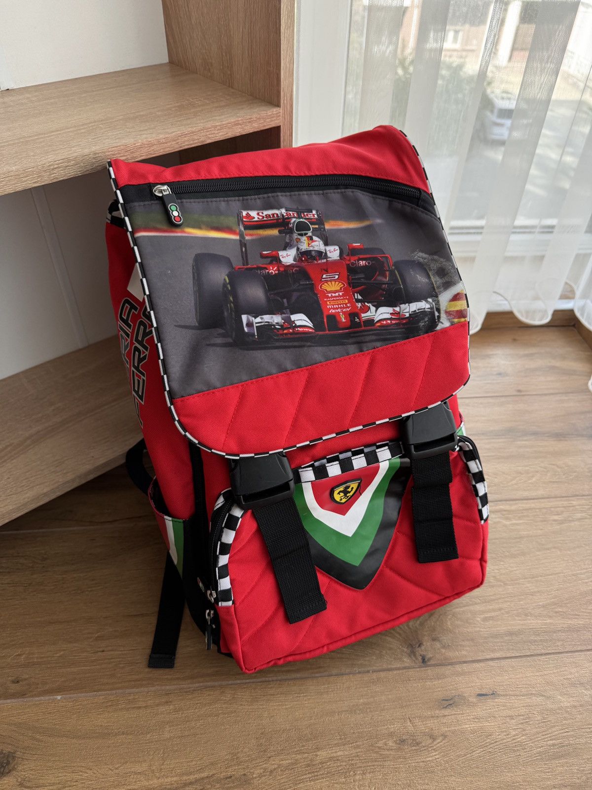 Formula 1 × Vintage Vintage Ferrari Scuderia Vettel Formula One Bolid Backpack Size ONE SIZE - 1 Thumbnail