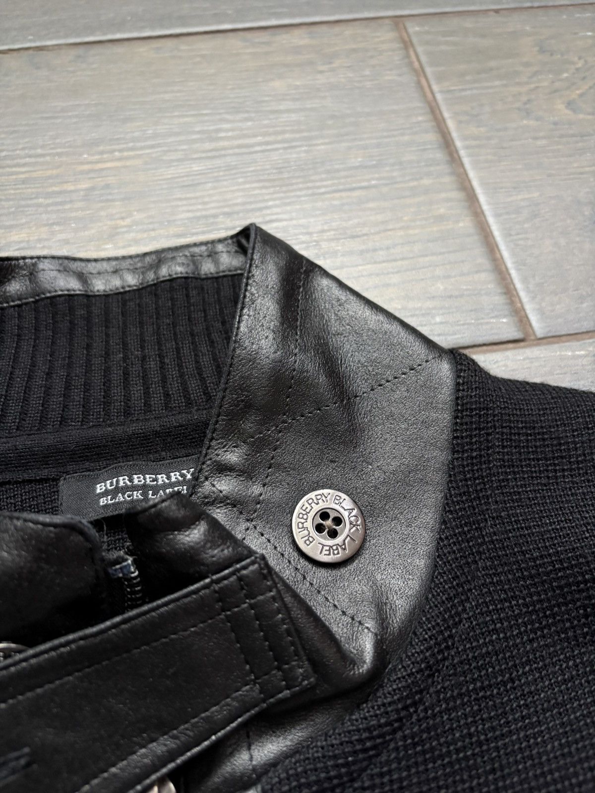 Burberry Burberry Black Label Knit Pullover Sweater Leather Trim Zip Size US M / EU 48-50 / 2 - 8 Thumbnail