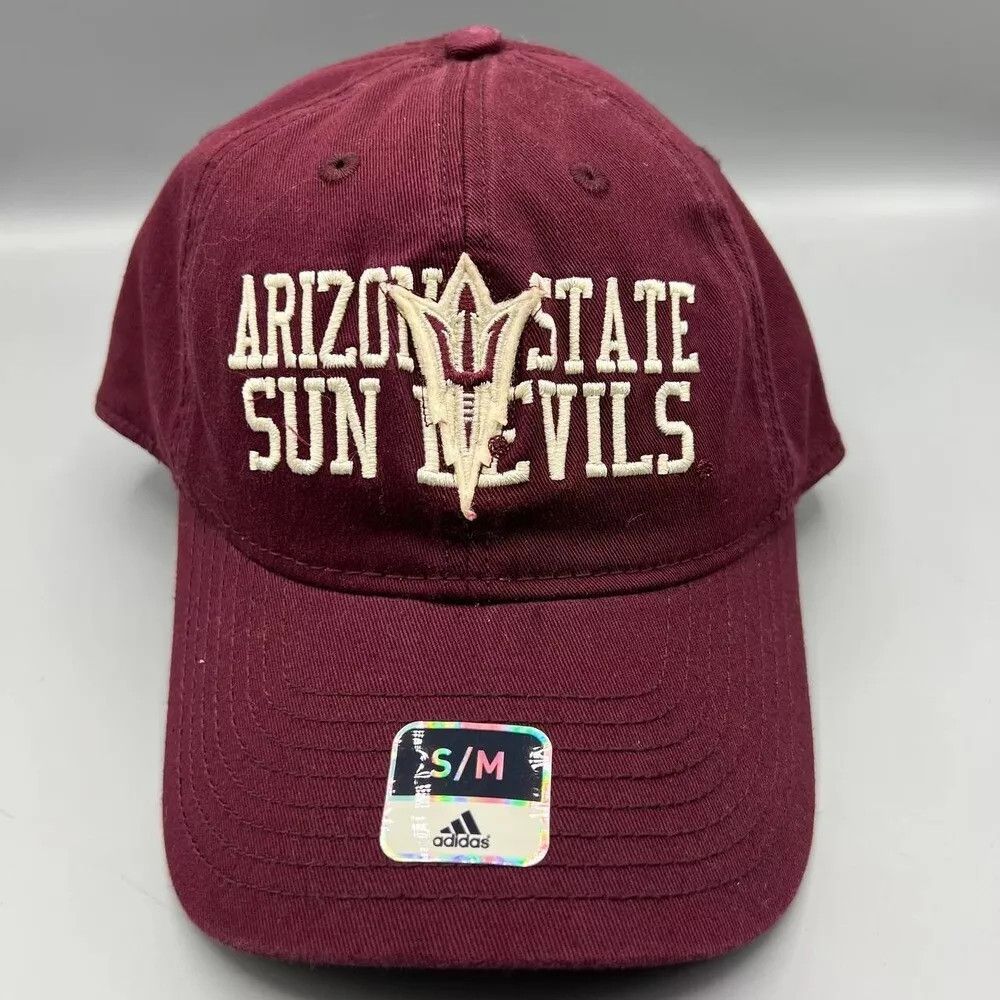 Adidas Arizona State Sun Devils Hat Men Adidas Stretch Fitted S-M Size ONE SIZE - 1 Thumbnail