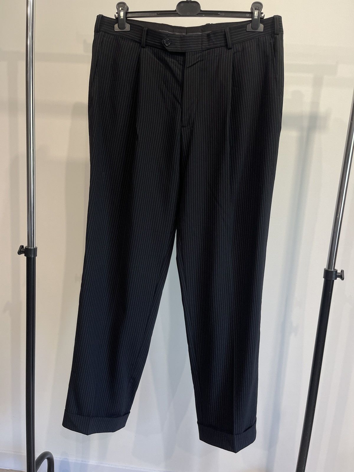 Cerruti 1881 × Vintage Cerruti 1881 Vintage trousers Black Wool Pleated Pants Size 42R - 2 Thumbnail