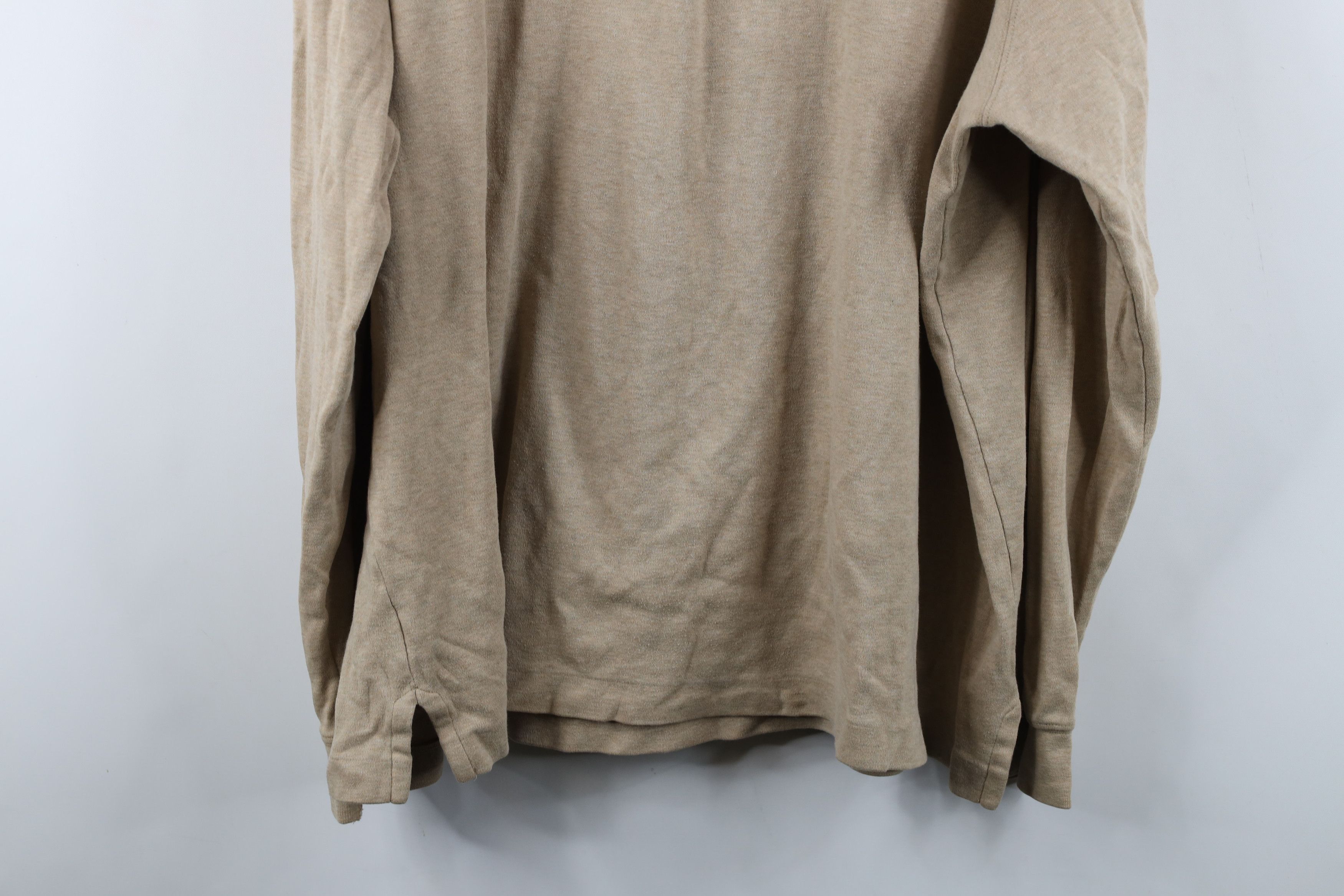 Lands' End Vintage Lands End Cotton Long Sleeve Rugby Polo Shirt Beige Size US XXL / EU 58 / 5 - 13 Thumbnail