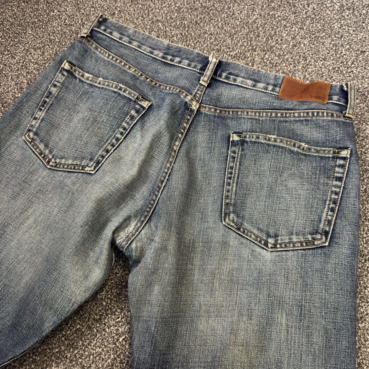 Undercover × Uniqlo 🔥🇯🇵 Vintage 90s Uniqlo UJ S003 Aging Faded Denim Size US 35 - 6 Thumbnail