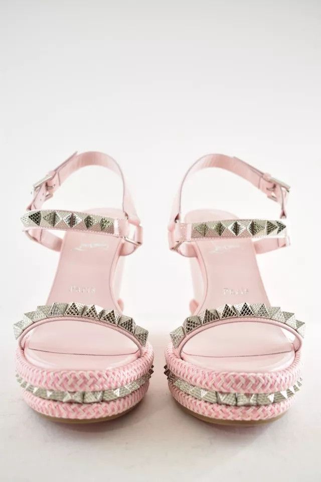 Christian Louboutin oc11z0425 Pyraclou 110 Patent Lining in Pink Size US 11 / IT 41 - 3 Thumbnail