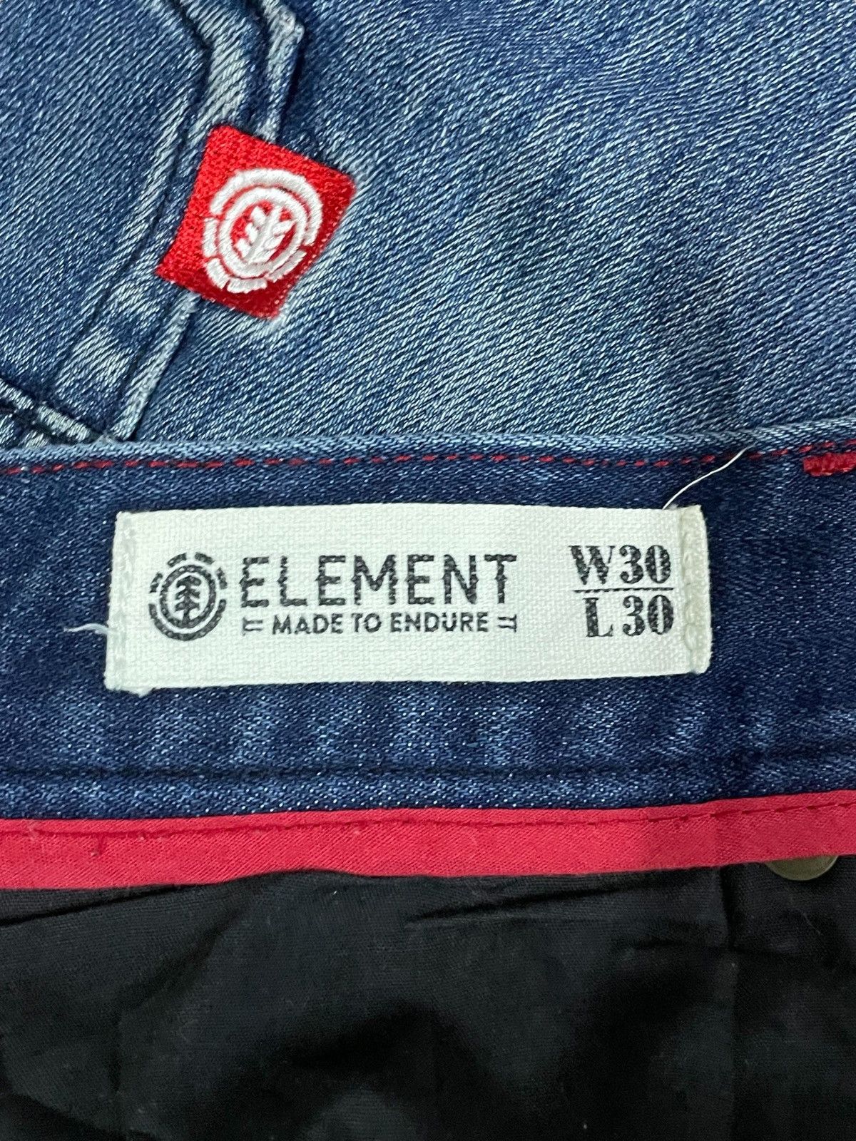 Element Vintage Y2K Elements Streetstyle Twisted Blue Washed Jeans Size US 30 / EU 46 - 12 Thumbnail