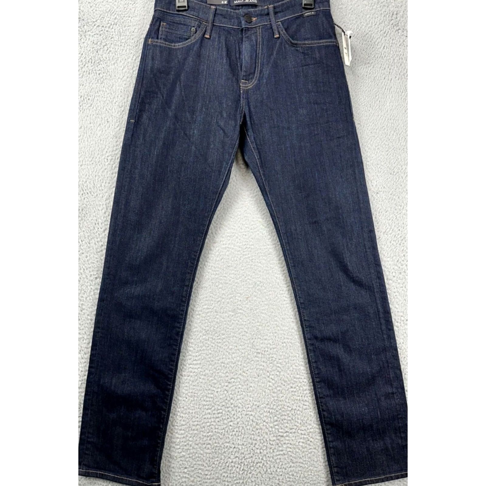 Mavi Mavi Zack Jeans Mens 29X32 Blue Distressed Straight Stretch 5 Pocket Denim NEW Size US 29 - 3 Thumbnail
