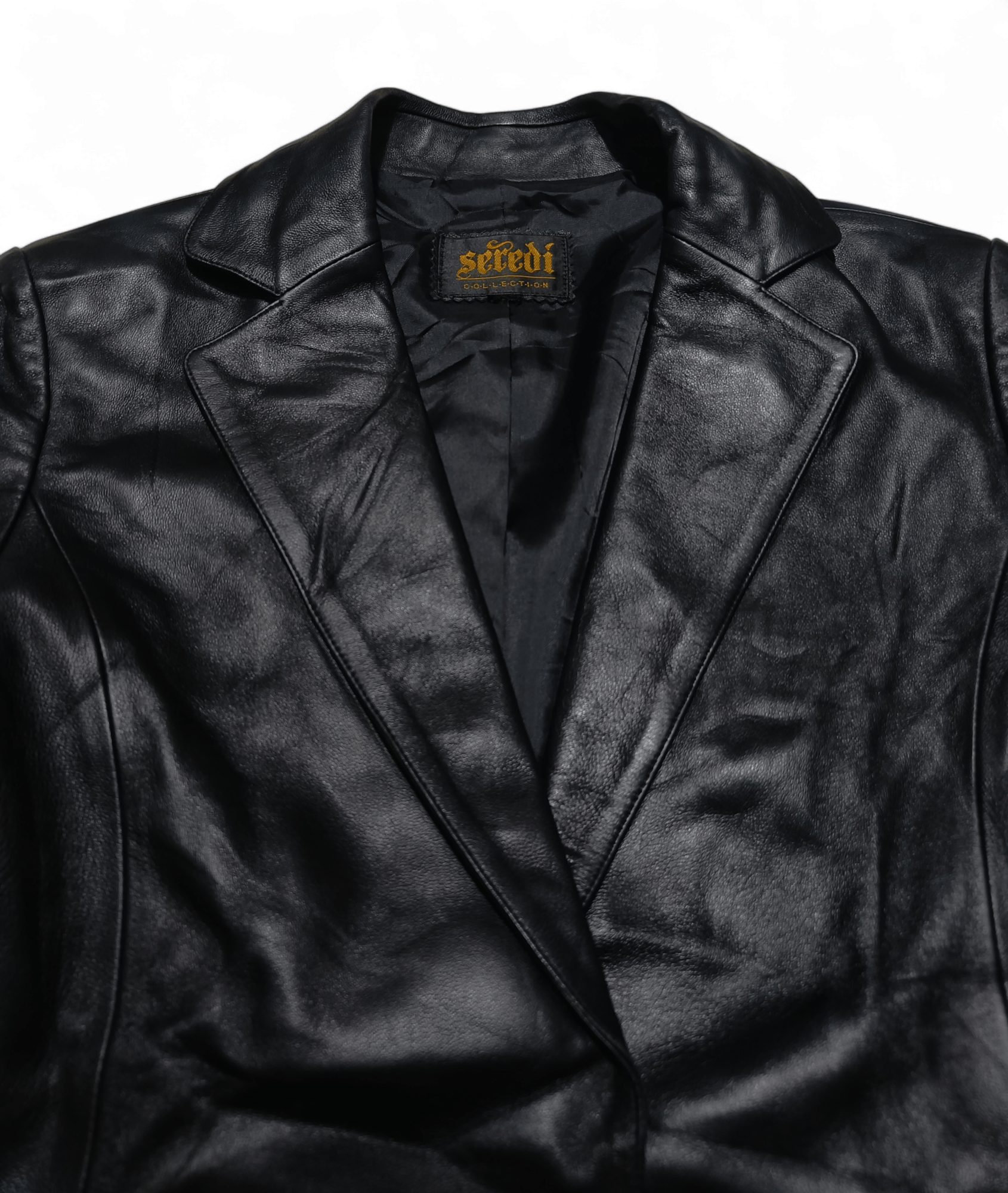 Other Vintage Women's SEREDI Sheepskin Leather Blazer Coat Jacket Size M / US 6-8 / IT 42-44 - 5 Thumbnail