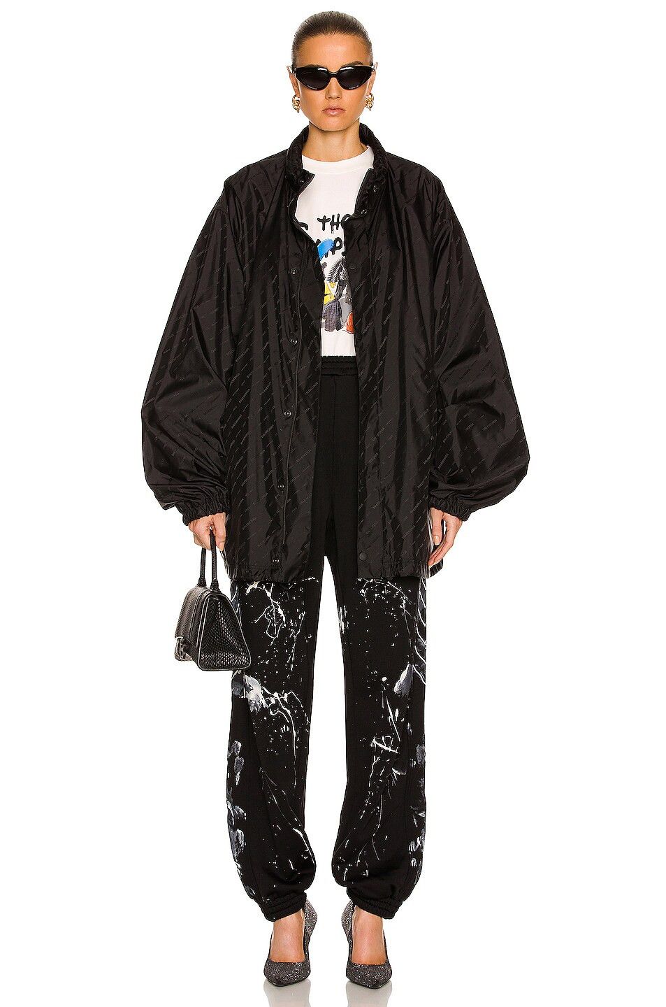 Balenciaga o1y0625 Jogger in Black/White Size 26" / US 2 / IT 38 - 4 Thumbnail