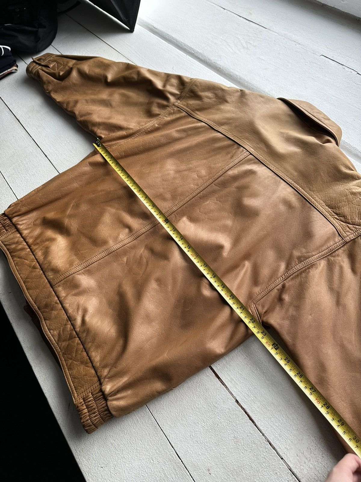 Vintage VNTG🚨 LEATHER JACKET CROPPED AVANT GARDE Y2K MOTO COWBOY Size US L / EU 52-54 / 3 - 13 Thumbnail