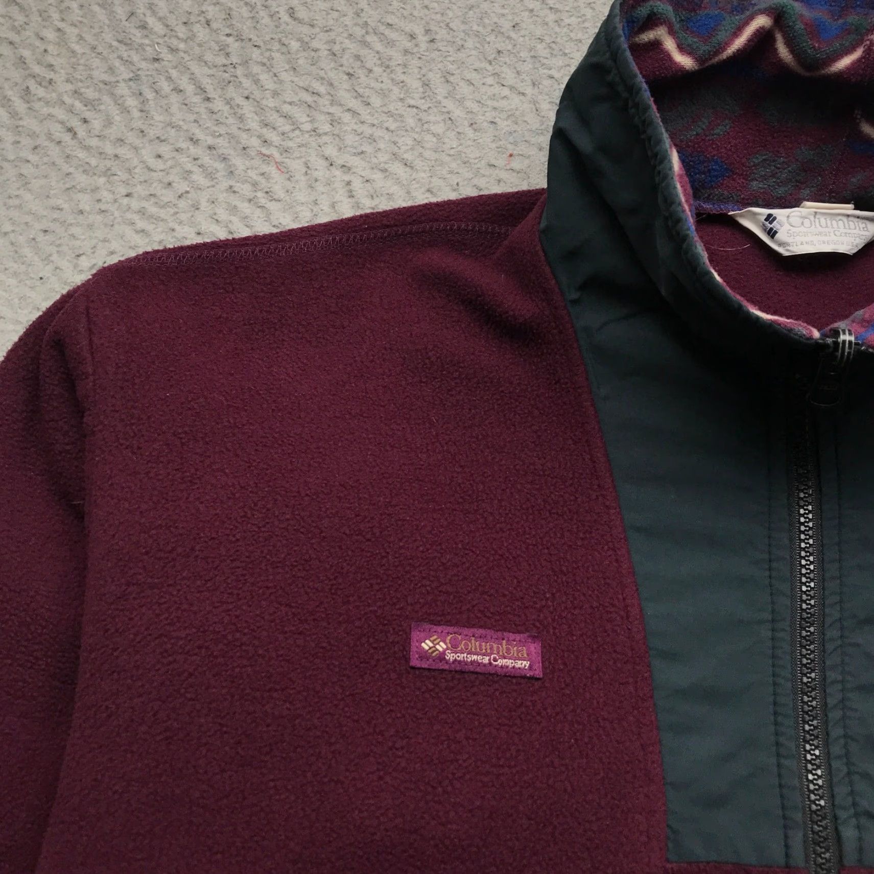 Vintage VINTAGE Columbia Sportswear Fleece Jacket Mens XL Maroon Full Zip Pockets Embroidered Logo 90s Outdoor Casual Size US XL / EU 56 / 4 - 7 Thumbnail