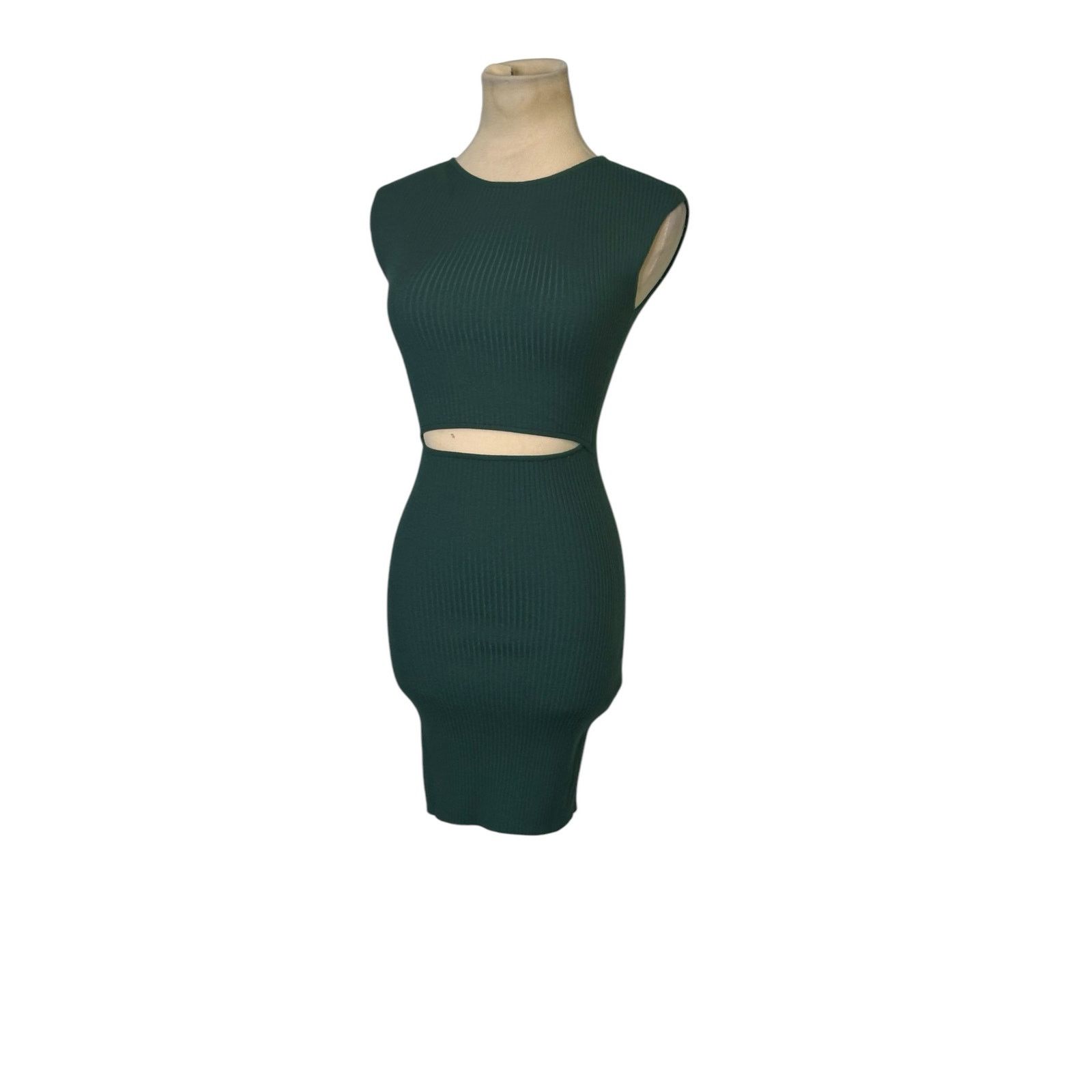 Aritzia Wilfred Green Cutout Bodycon Mini Dress size 2XS Size XXS / US 00 / IT 34 - 19 Thumbnail