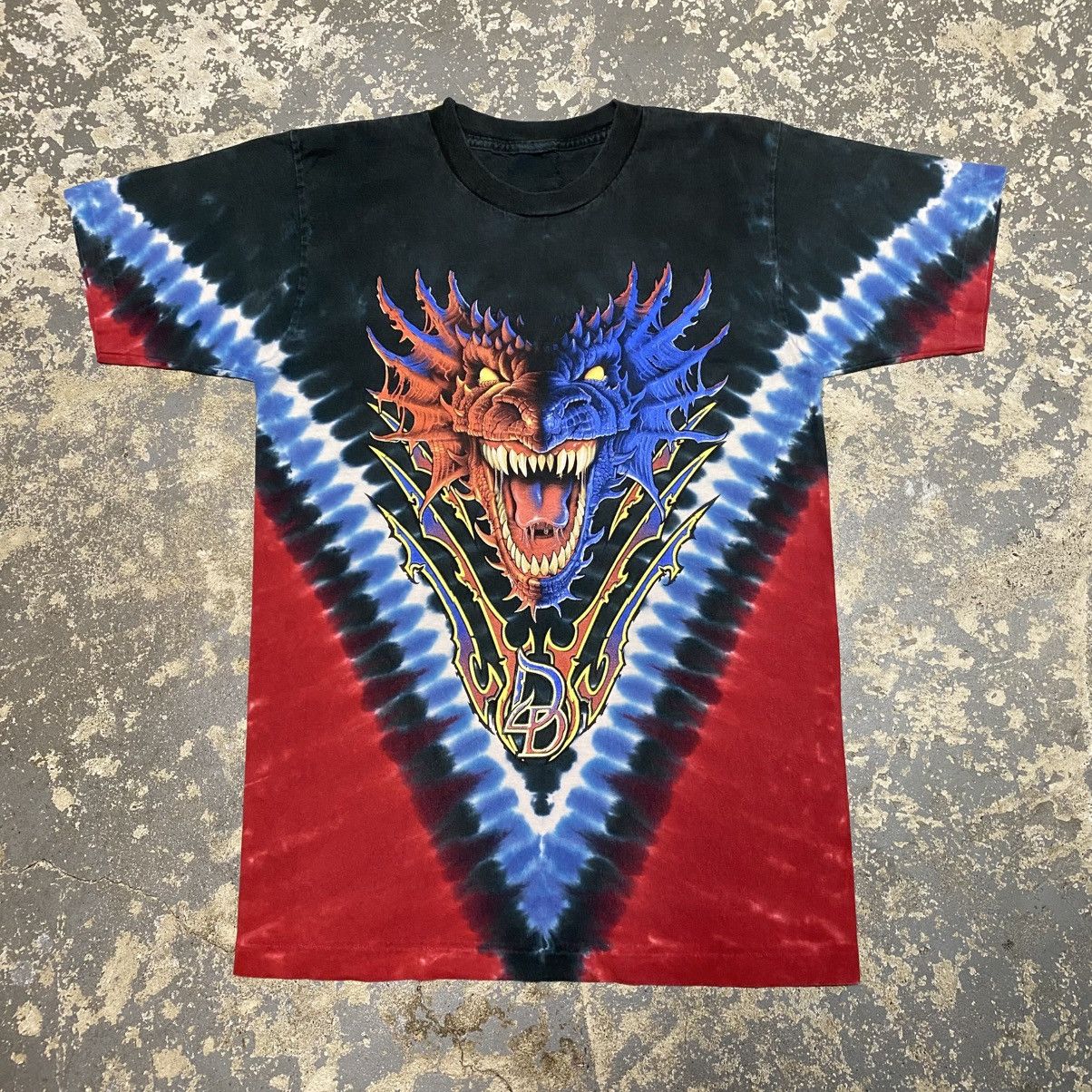 Liquid Blue × Universal Studios × Vintage Vintage Dragon Flame Dueling Dragons Universal Studios Tshir Size US S / EU 44-46 / 1 - 1 Thumbnail