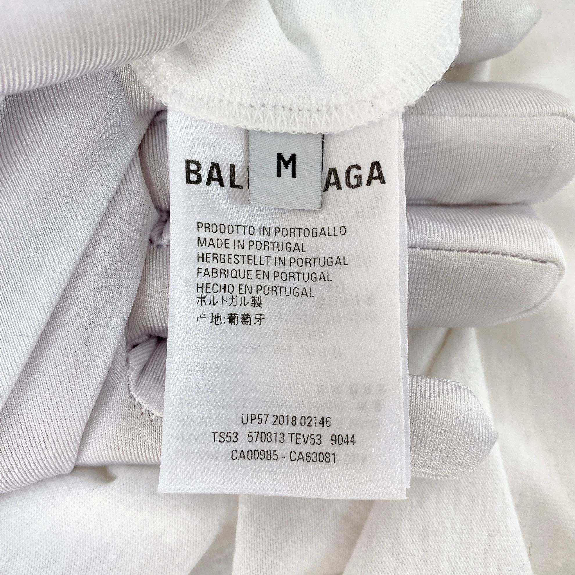 Balenciaga Balenciaga logo white T-shirt M Size US M / EU 48-50 / 2 - 8 Thumbnail